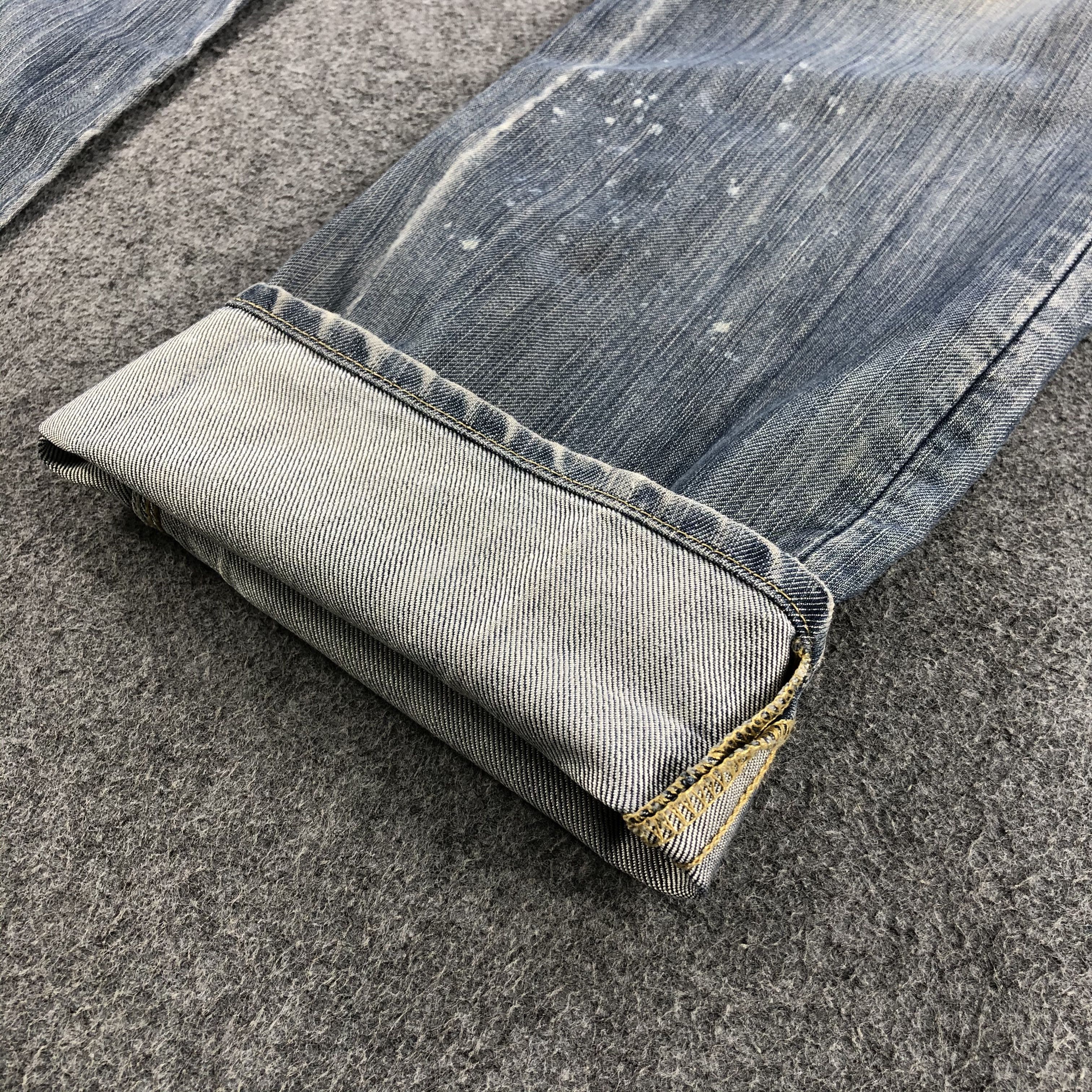 Dirty Levis 514 Vintage Jeans Faded Blue Denim-J1093