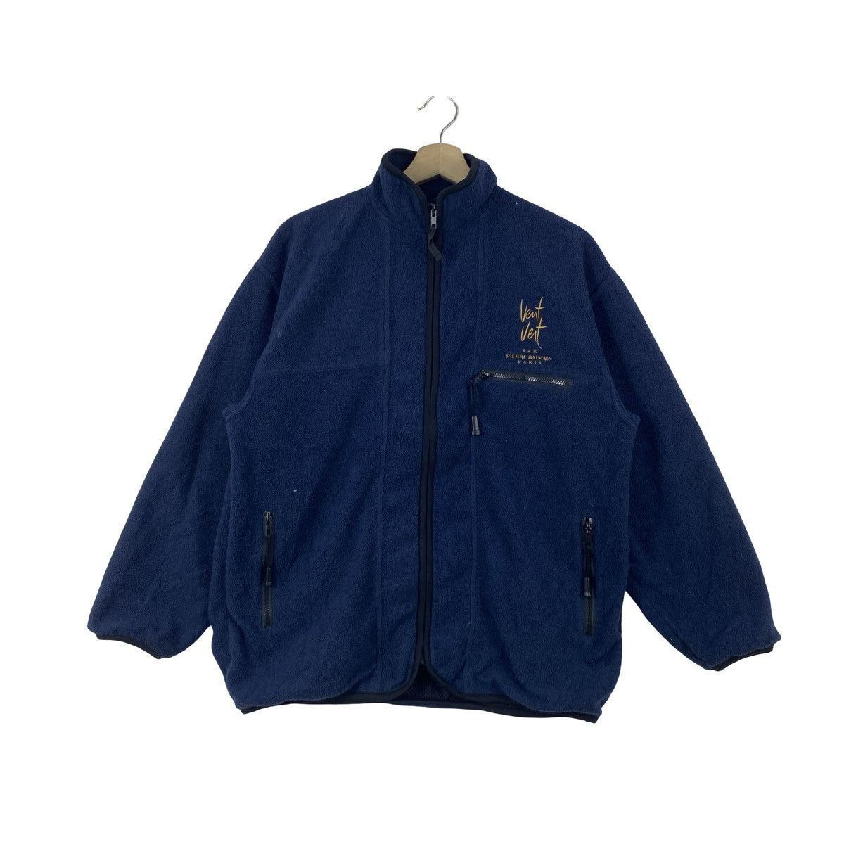 Pierre Balmain Vintage VENT VERT PIERRE BALMAIN Paris Fleece Jacket Full Size US M / EU 48-50 / 2 - 1 Thumbnail