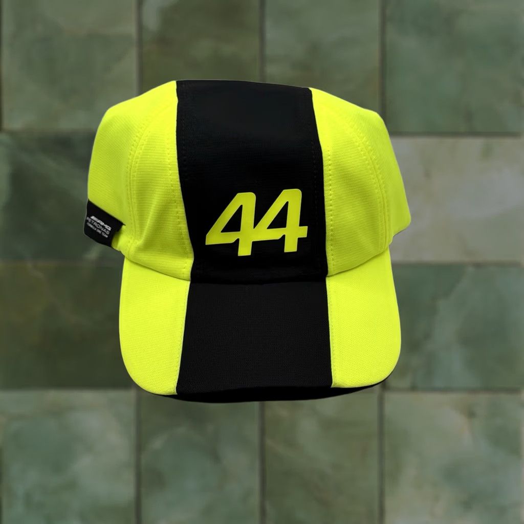 Hamilton NWT Mercedes AMG Petronas F1 Lewis Hamilton Baseball Hat Yellow Black Unisex Adult One Size Cap Hat Mens Womens Size ONE SIZE - 1 Thumbnail