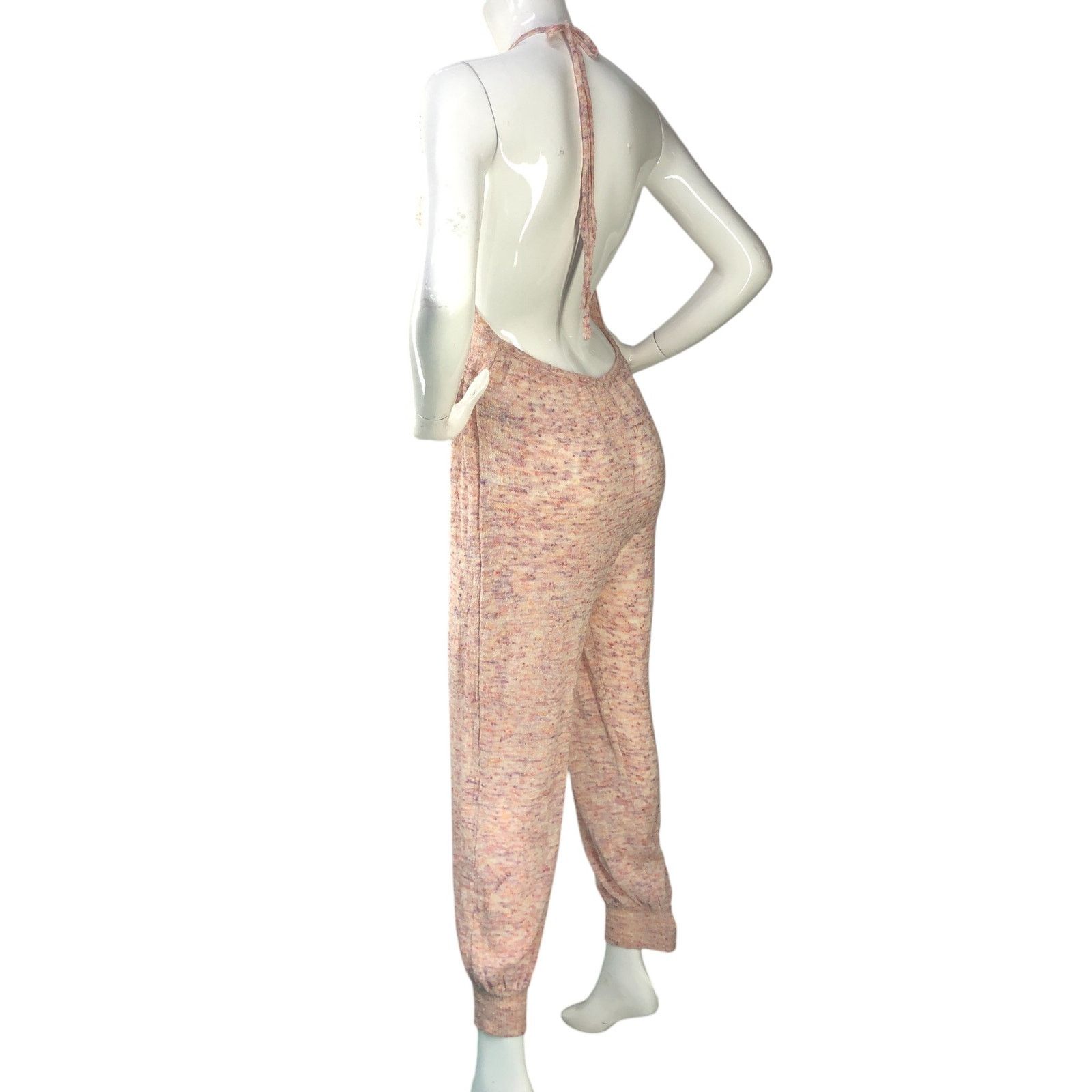 Free People Free People Size S Jumpsuit Jogger Backless Halter Flecked Size 34" / US 12 / IT 48 - 5 Thumbnail