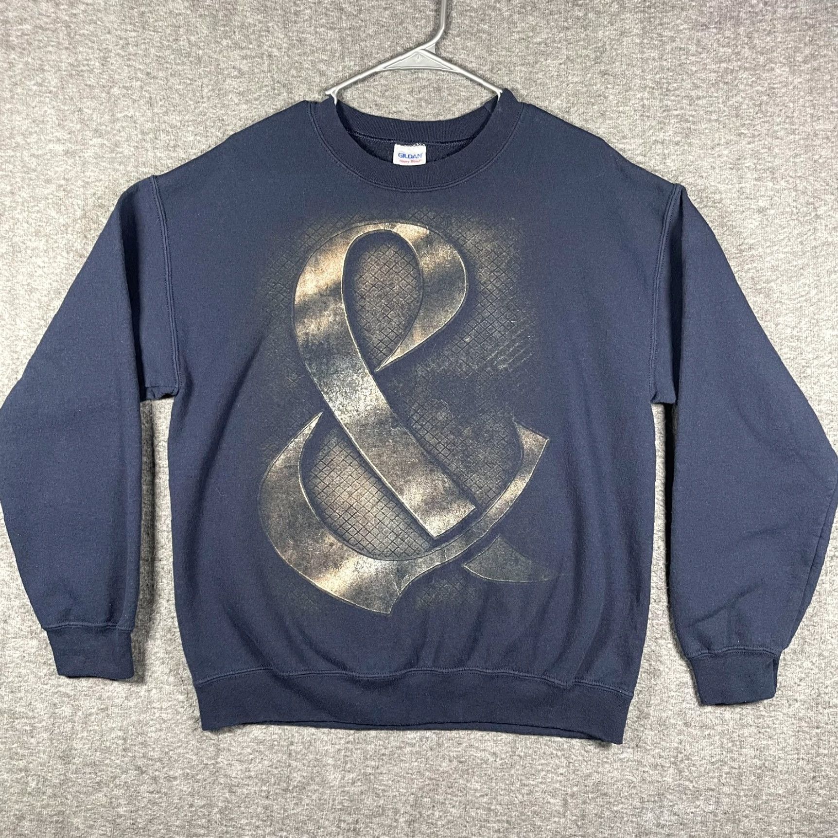 Gildan Gildan Sweatshirt Mens M Blue Ampersand Graphic Crewneck Size US M / EU 48-50 / 2 - 2 Thumbnail