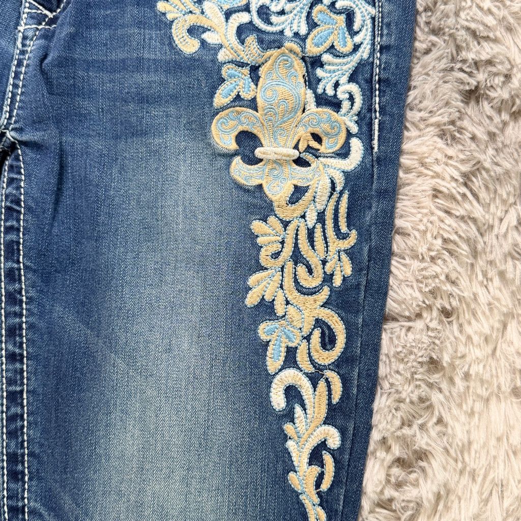 The Unbranded Brand Rockin’ Star Ranch Jeans Womens 31 Bling Western Size 31" - 3 Thumbnail
