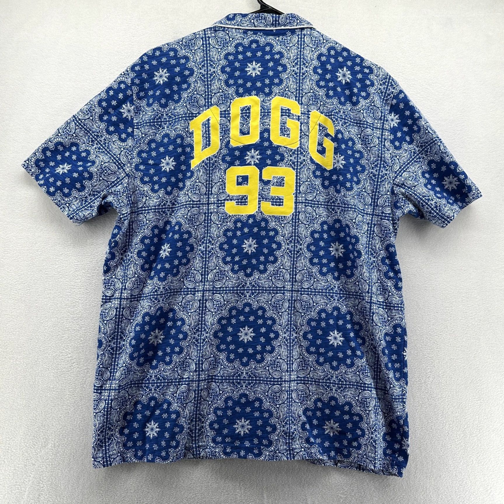 Vintage Dogg Supply Shirt Mens M Blue Paisley Bandana Button Up Snoop Dogg Hip Hop Embroidered Pocket Size US M / EU 48-50 / 2 - 7 Thumbnail