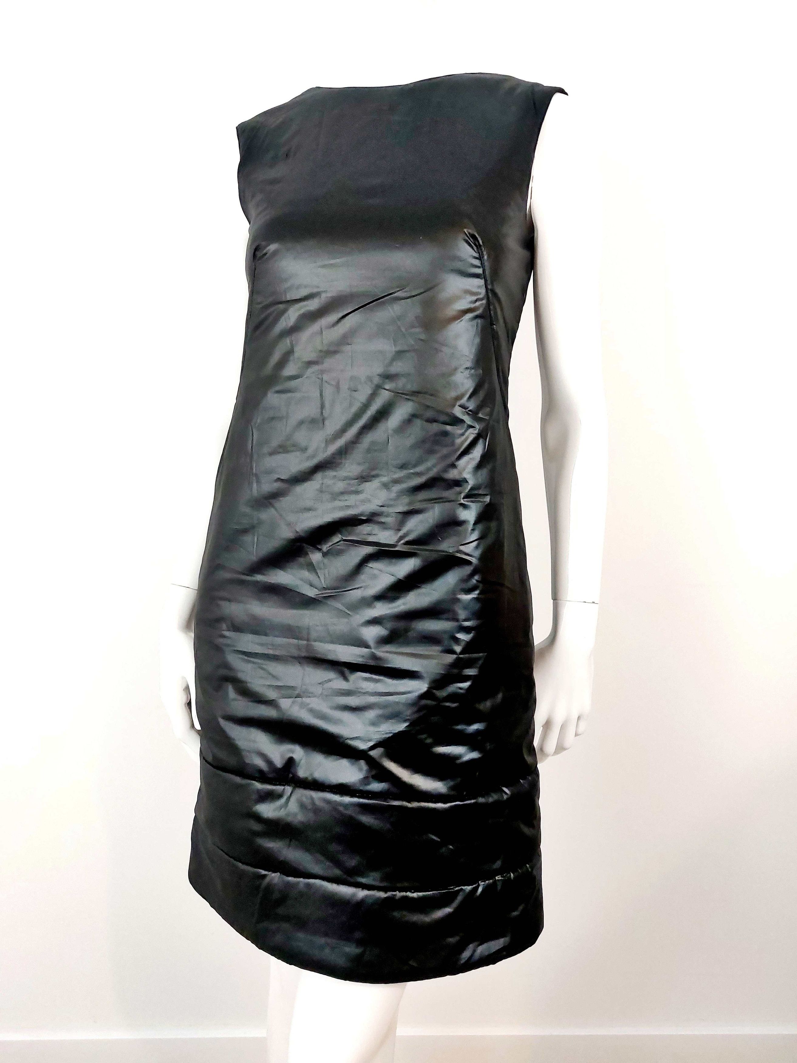 Paco Rabanne Paco Rabanne Padded Black Sheath Futuristic Dress Size XS / US 0-2 / IT 36-38 - 2 Thumbnail