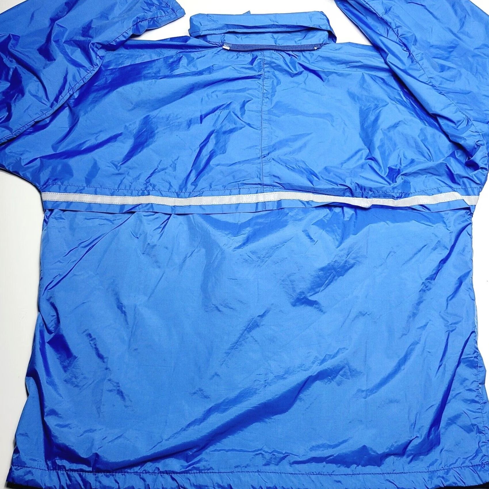 Adidas VINTAGE adidas Running Jacket Blue Reflective Nylon US Made Size Large Mens Size US L / EU 52-54 / 3 - 3 Thumbnail