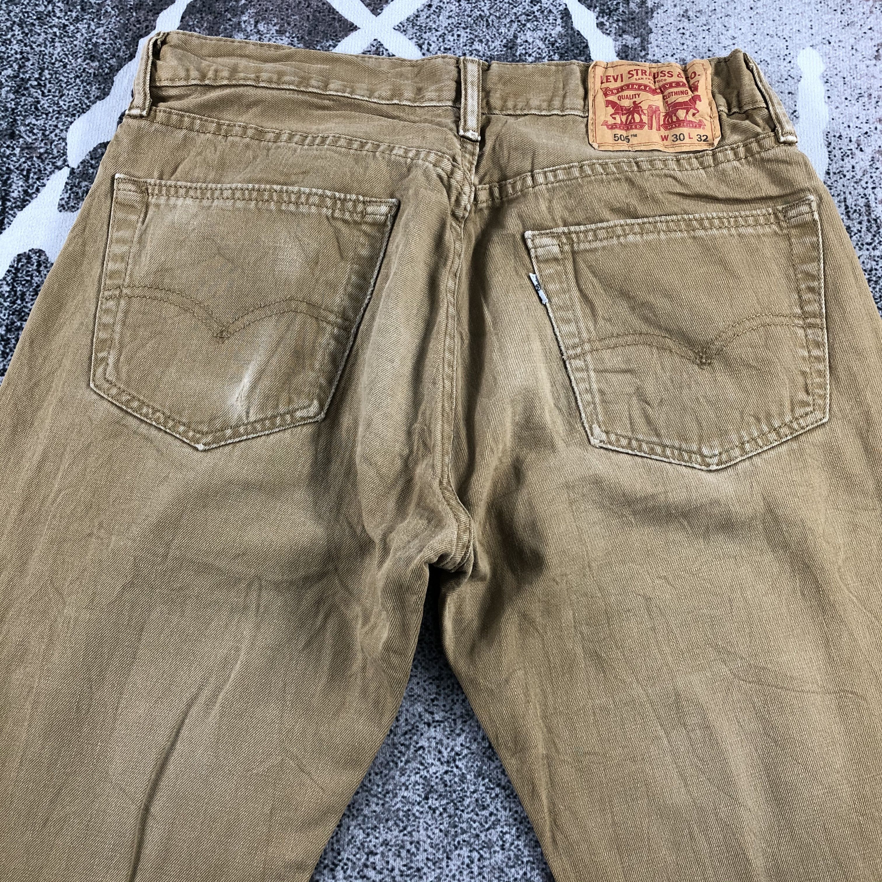 Levi's Vintage Levis 505 Jeans Earth Tone Denim KJ1102 Size US 30 / EU 46 - 4 Thumbnail