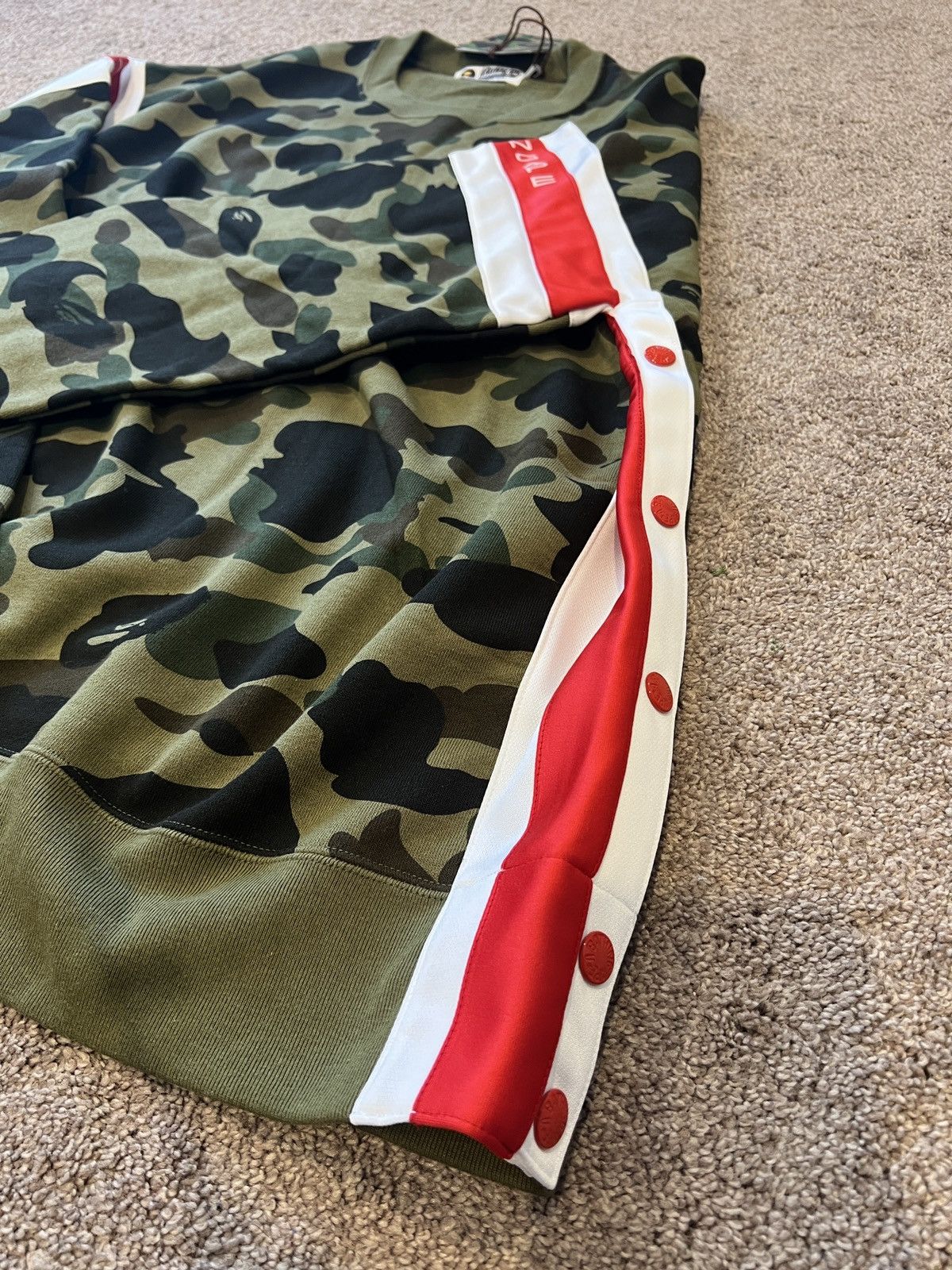 Bape 1st Camo Side Tape Crewneck Size US XL / EU 56 / 4 - 3 Thumbnail