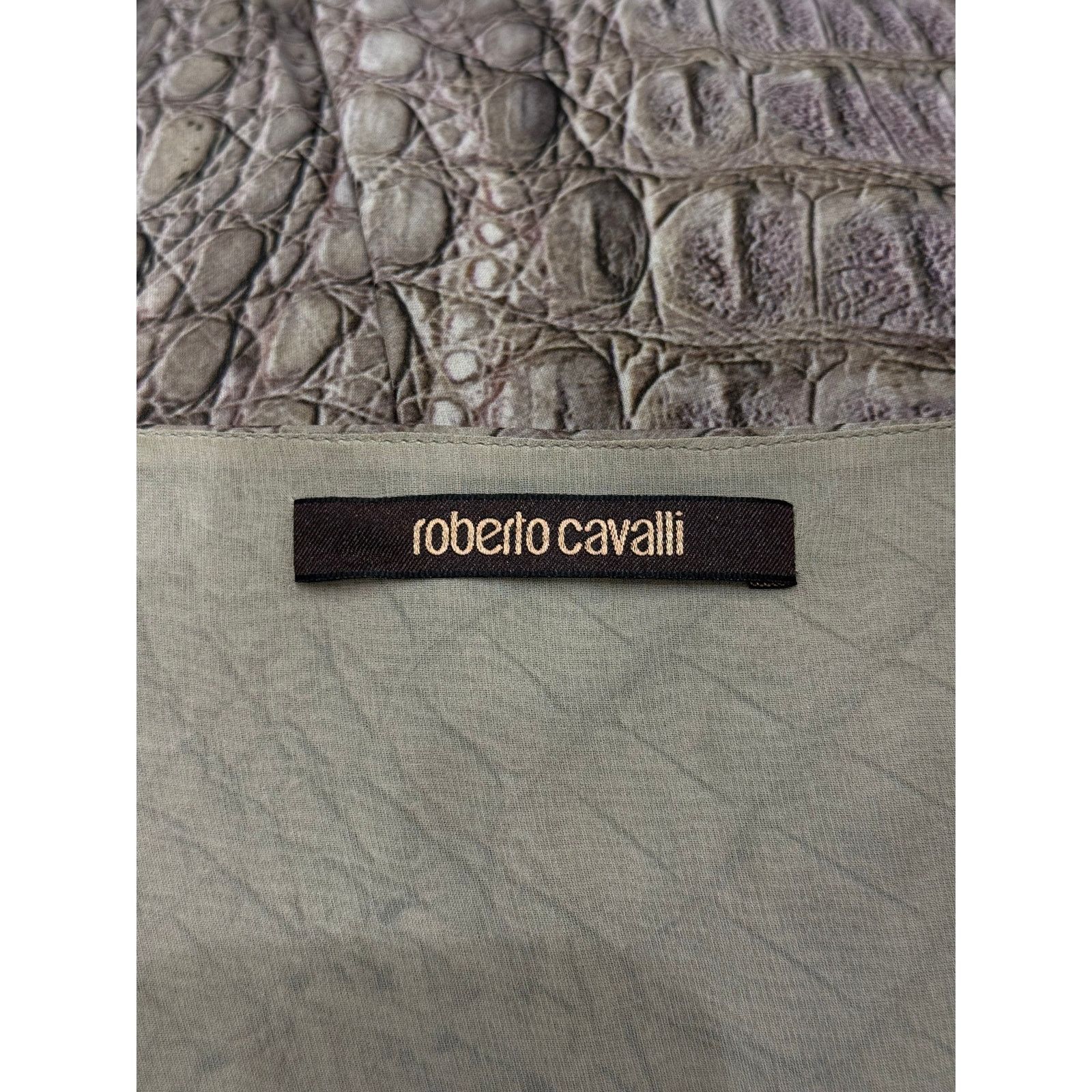 Roberto Cavalli S/S2011 Roberto Cavalli silk crocodile print fringe dress Size S / US 4 / IT 40 - 11 Thumbnail