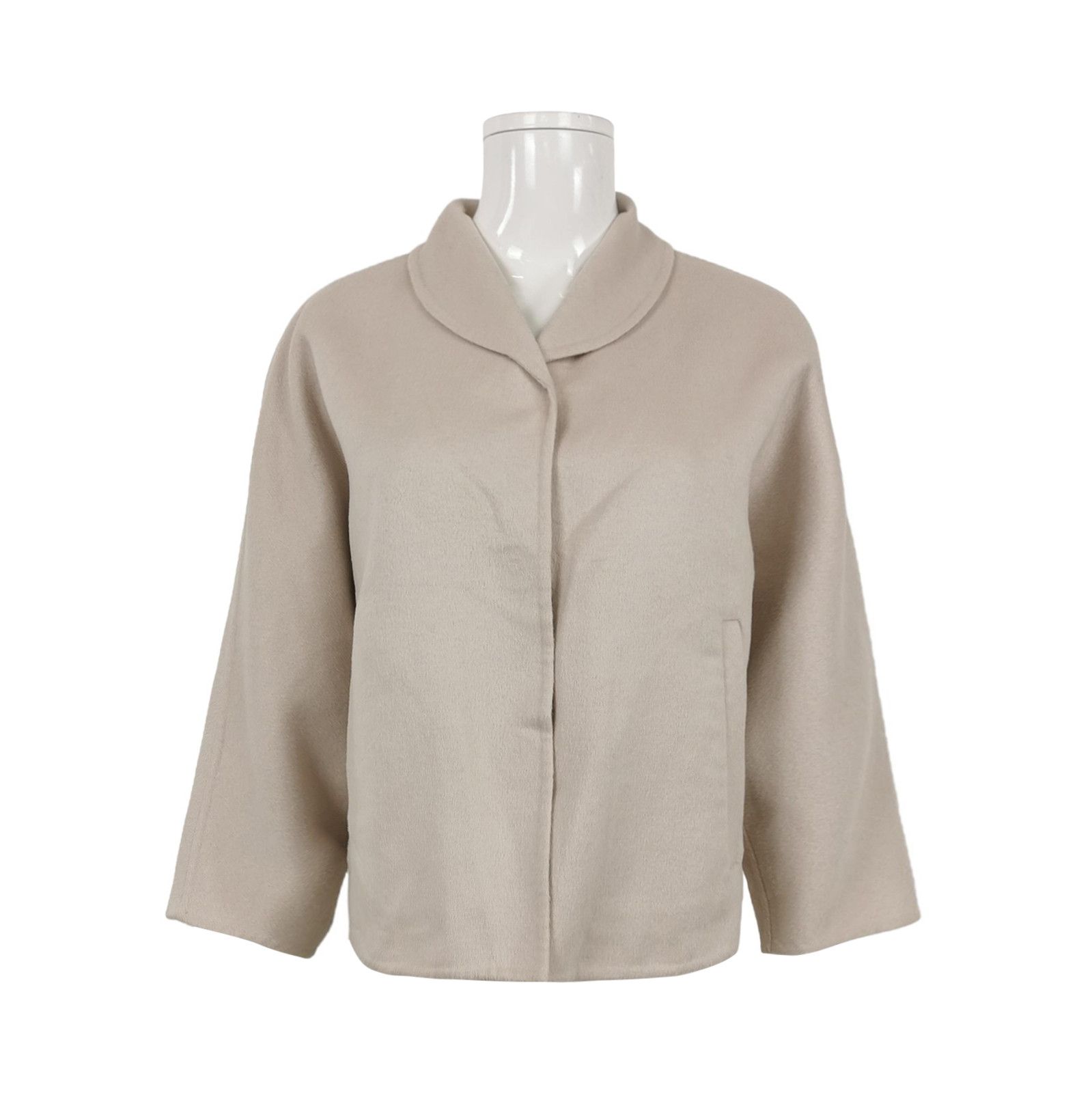 Prada Prada Wool Blend Long Sleeve Coat in Beige - dmc Size XXS / US 00 / IT 34 - 1 Thumbnail