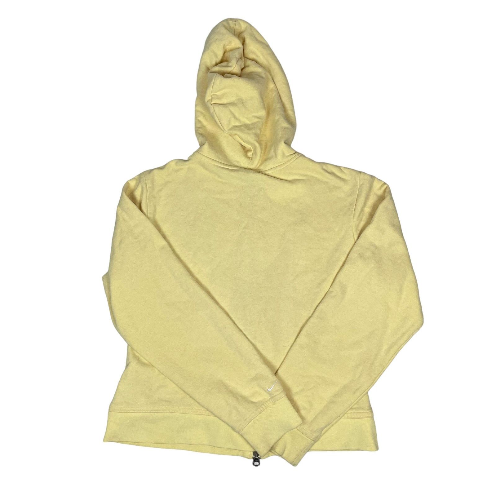 Nike × Vintage Nike Women Yellow Spellout Long Sleeve Full Zip Hoodie Small Size S / US 4 / IT 40 - 6 Thumbnail