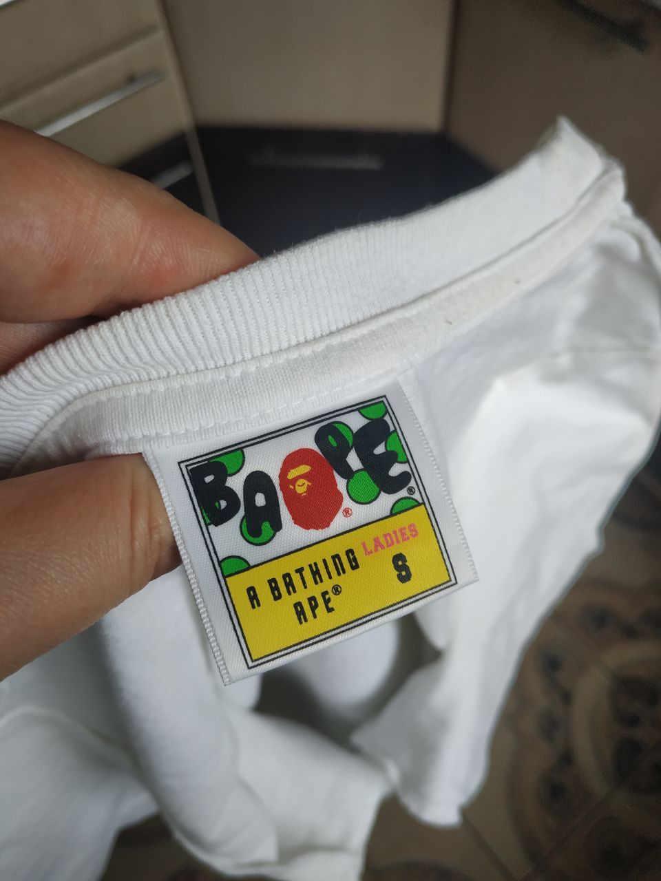 Bape Authentic BAPE Big Logo T-Shirt Ladies S White Made in Japan Size S / US 4 / IT 40 - 2 Thumbnail
