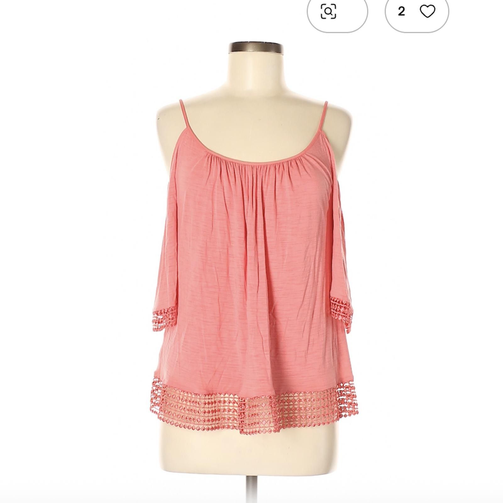 Other White House Black Market Pink Cold Shoulder Top Size M Size M / US 6-8 / IT 42-44 - 1 Thumbnail