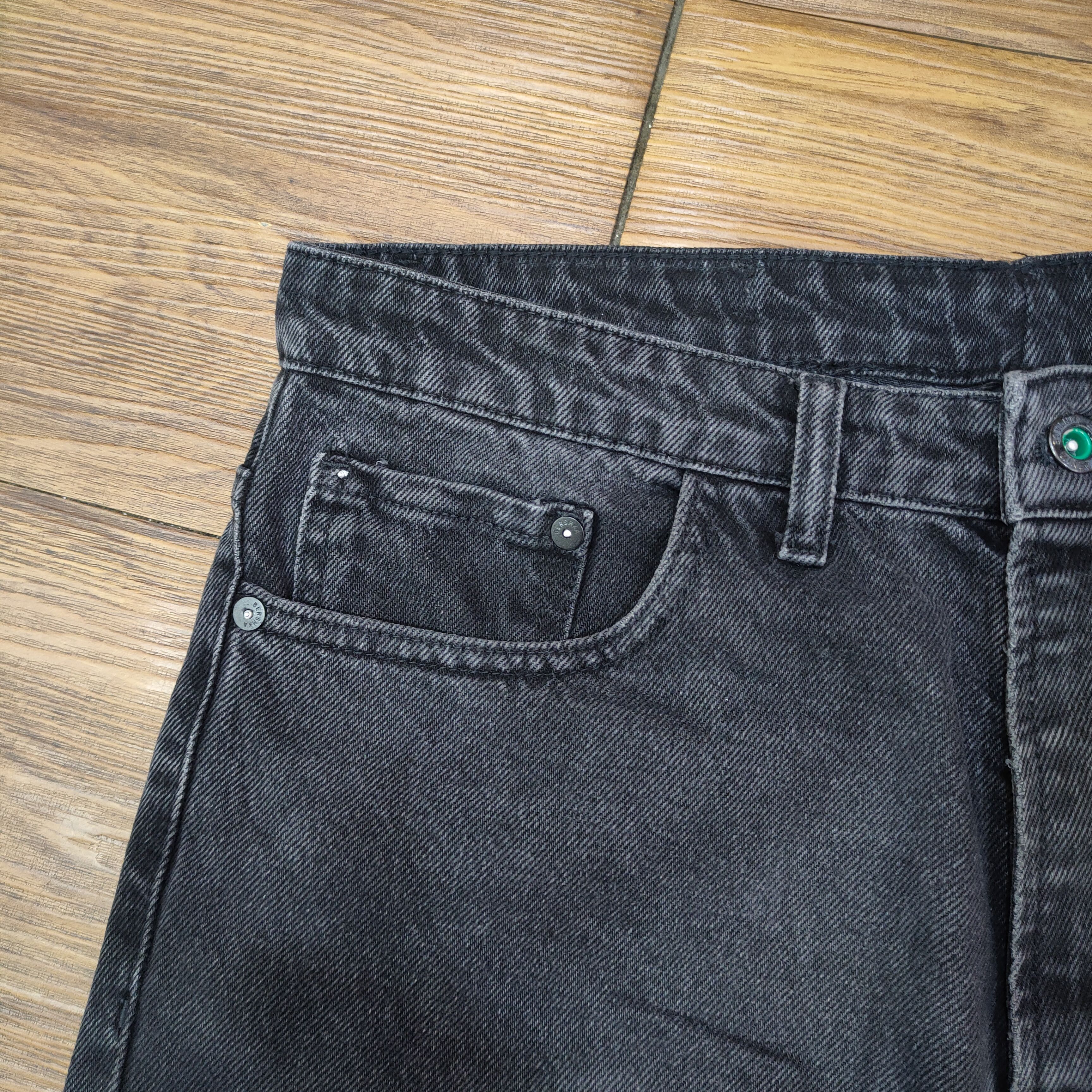 Bershka VINTAGE BERSHKA FADED BLACK RIPPED DENIM JEANS PANTS Size US 34 / EU 50 - 14 Thumbnail