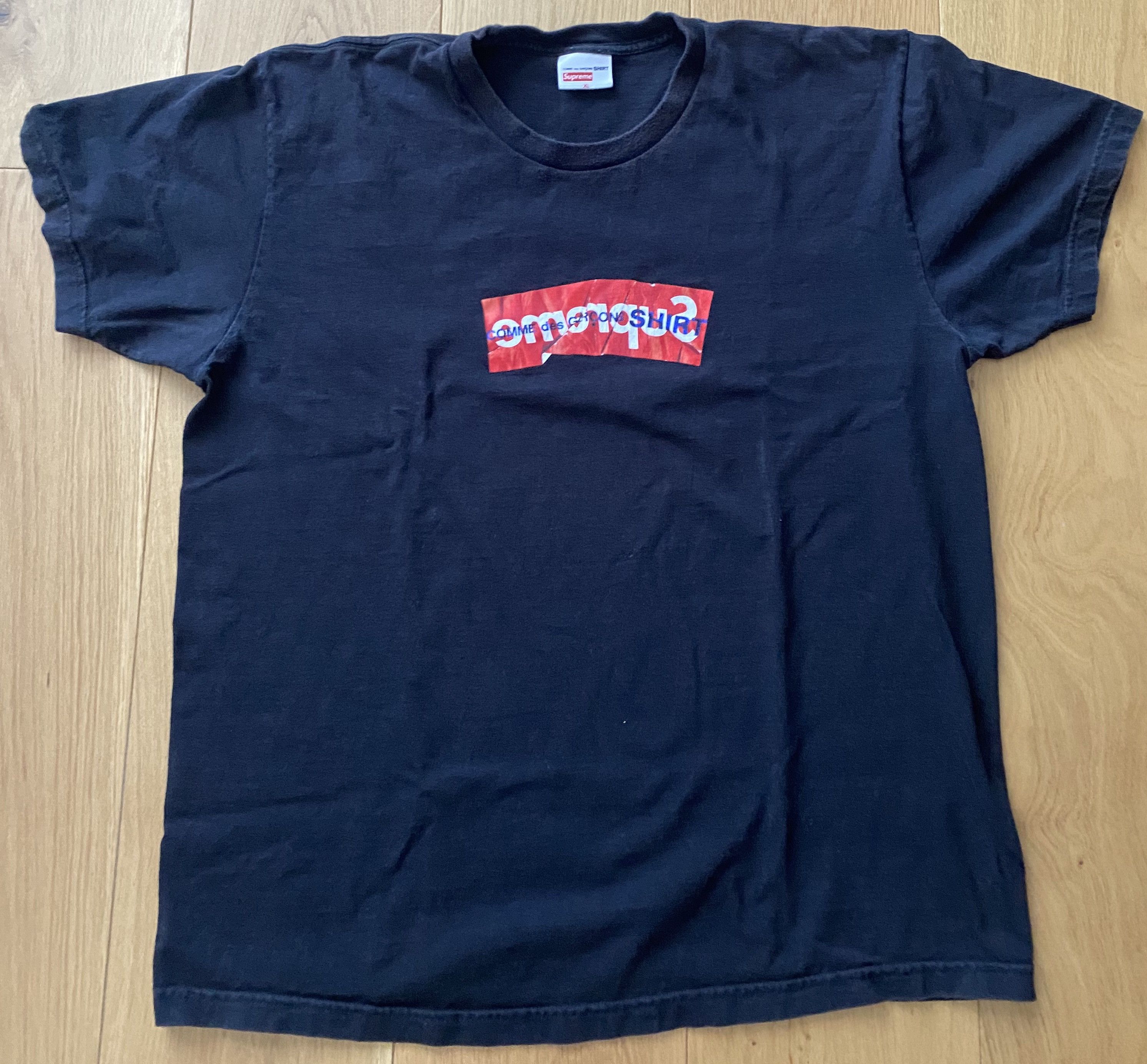 Supreme x cdg black tee online