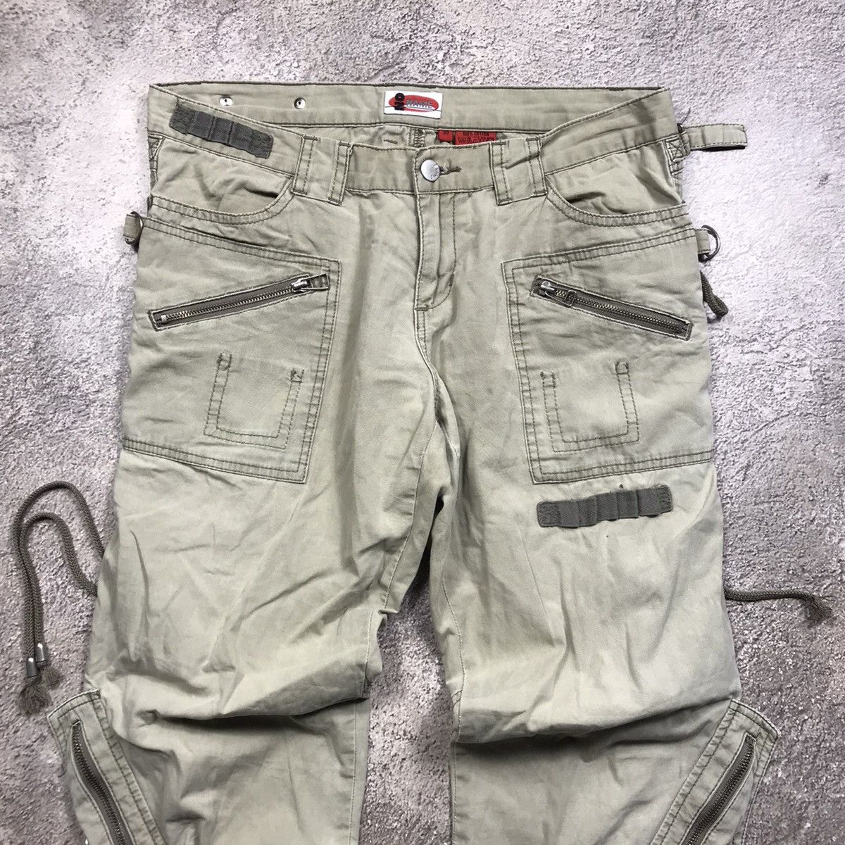 Vintage Vintage 90s Baggy Cargo Pants Parachute Distressed Streetwea Size 31" - 5 Thumbnail