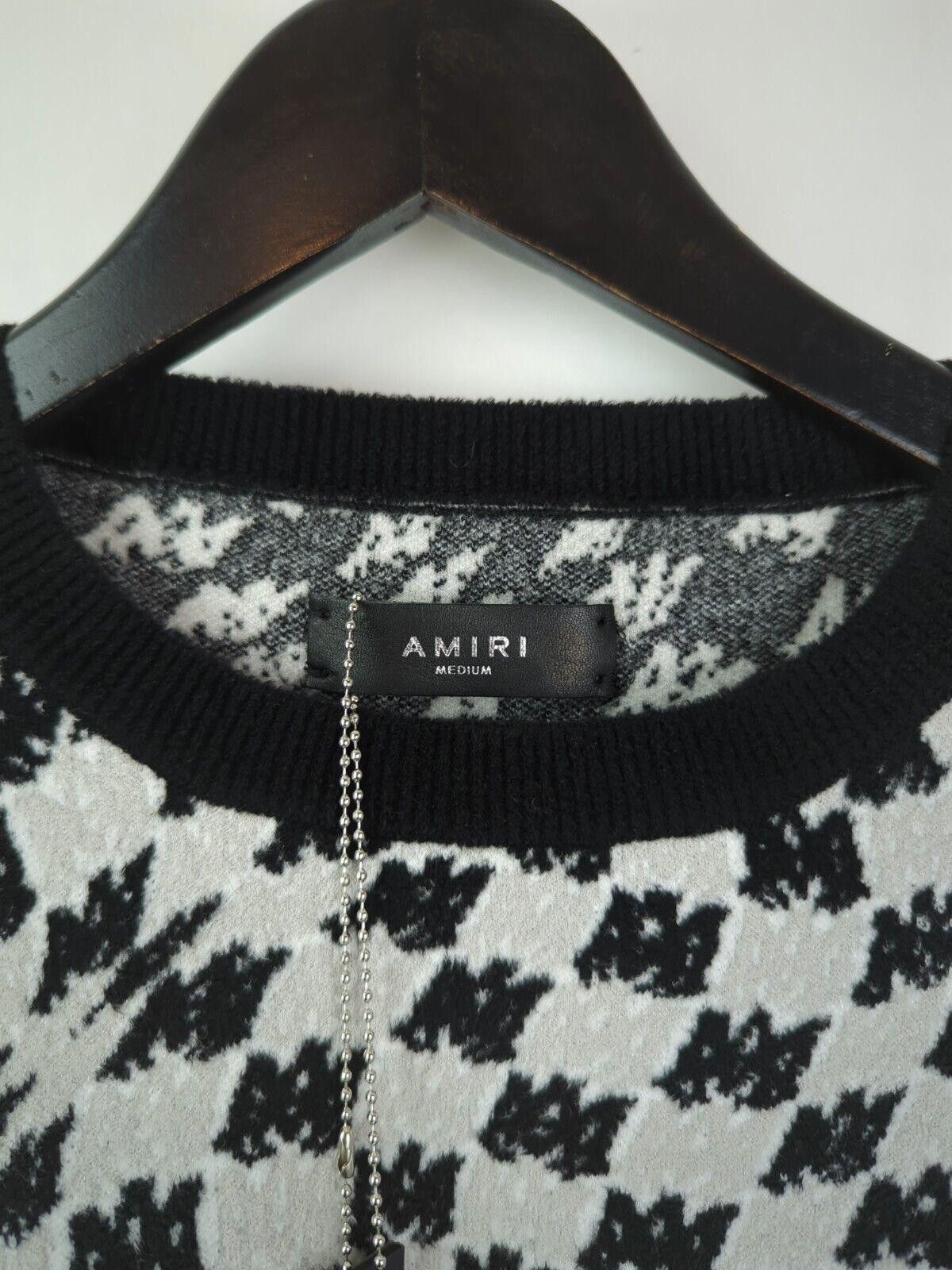 Amiri NWT AW23 AMIRI Men Sz M Monogram Intarsia Knit Sweater Size US M / EU 48-50 / 2 - 4 Thumbnail