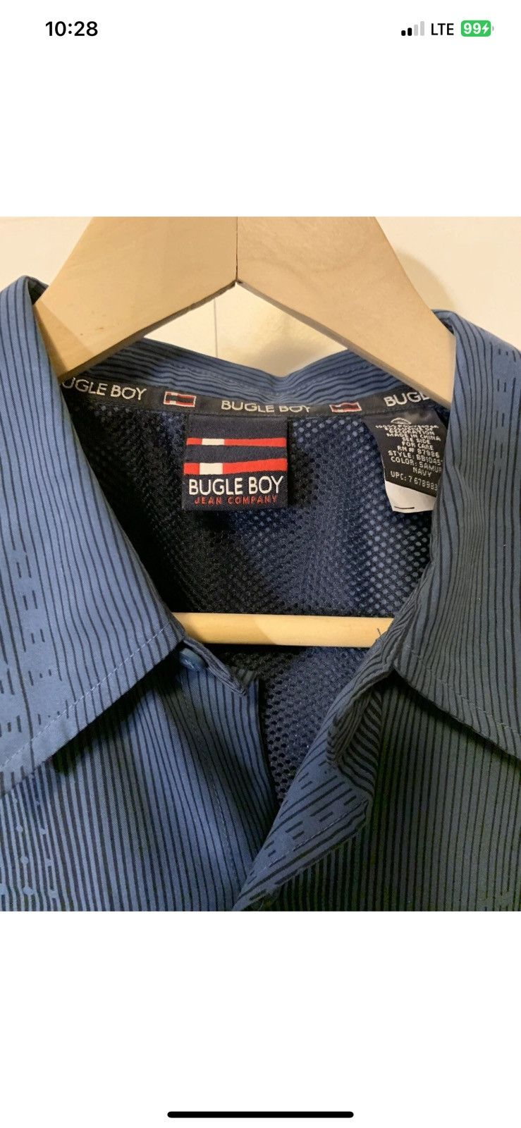 Bugle Boy Bugle Boy Jean Company Mens Sz L Shirt Blue Zip Pocket Rare Size US L / EU 52-54 / 3 - 2 Thumbnail