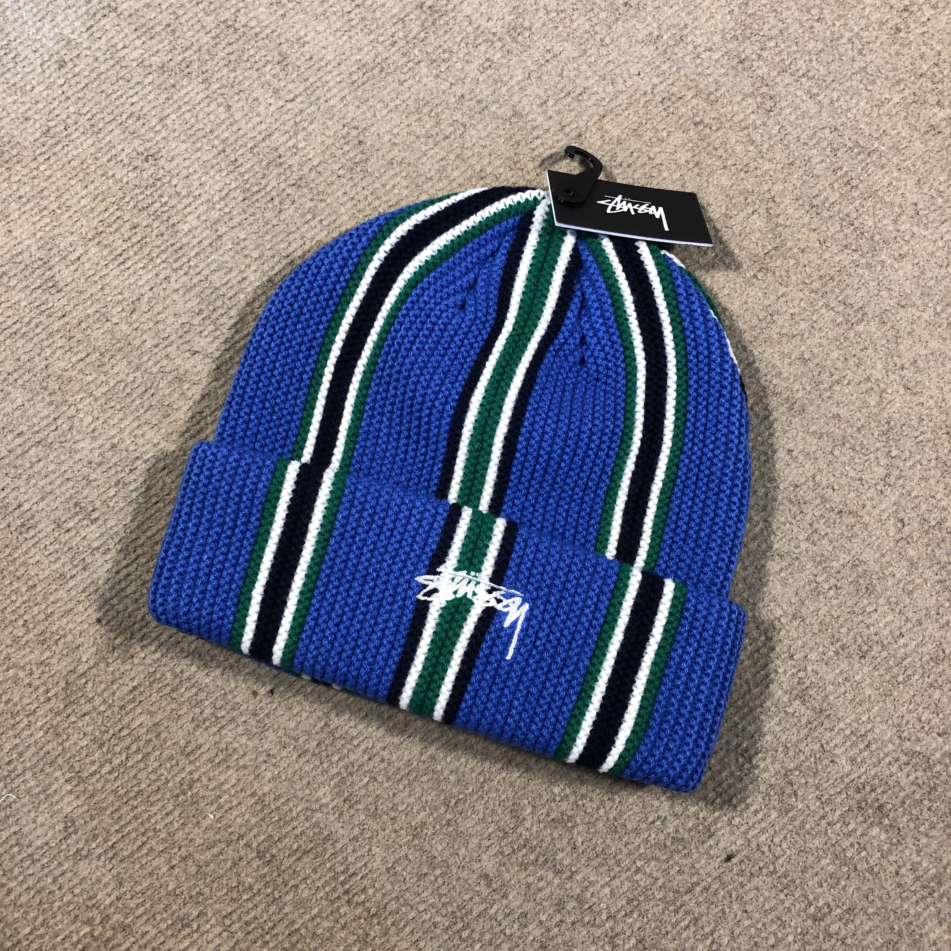 Stussy STUSSY VERTICAL STRIPE BEANIE HAT Size ONE SIZE - 1 Thumbnail