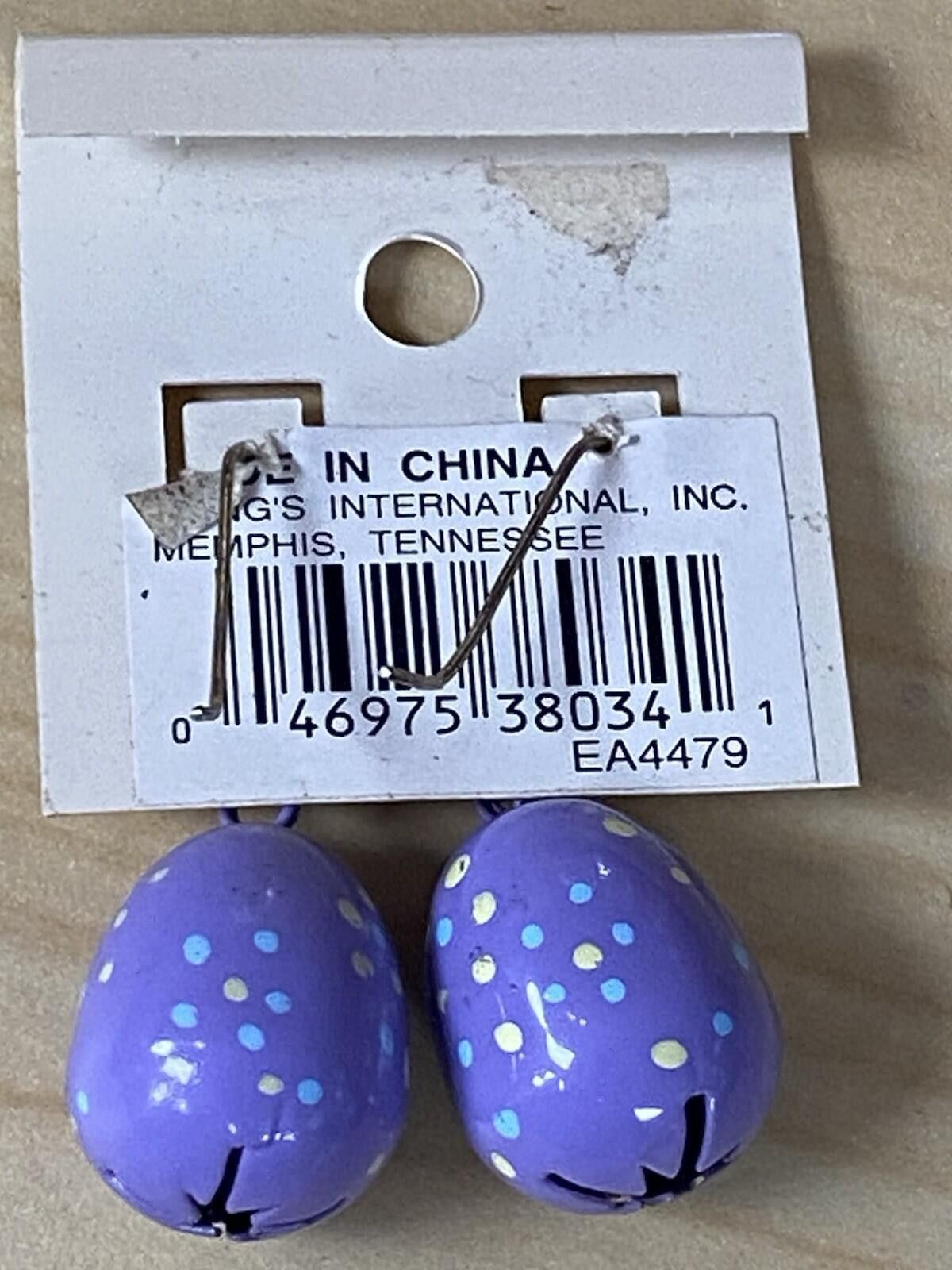 The Unbranded Brand Vtg Purple Pink Tulip Egg Bell Drop Dangle Pierced Earrings Size ONE SIZE - 5 Thumbnail