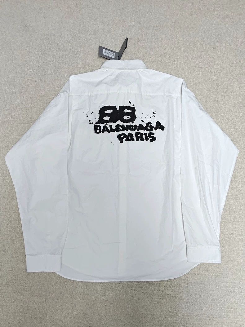 Balenciaga Balenciaga Balenciaga SS23 Graffiti Long Sleeve Shirt-2506 Size US M / EU 48-50 / 2 - 1 Thumbnail