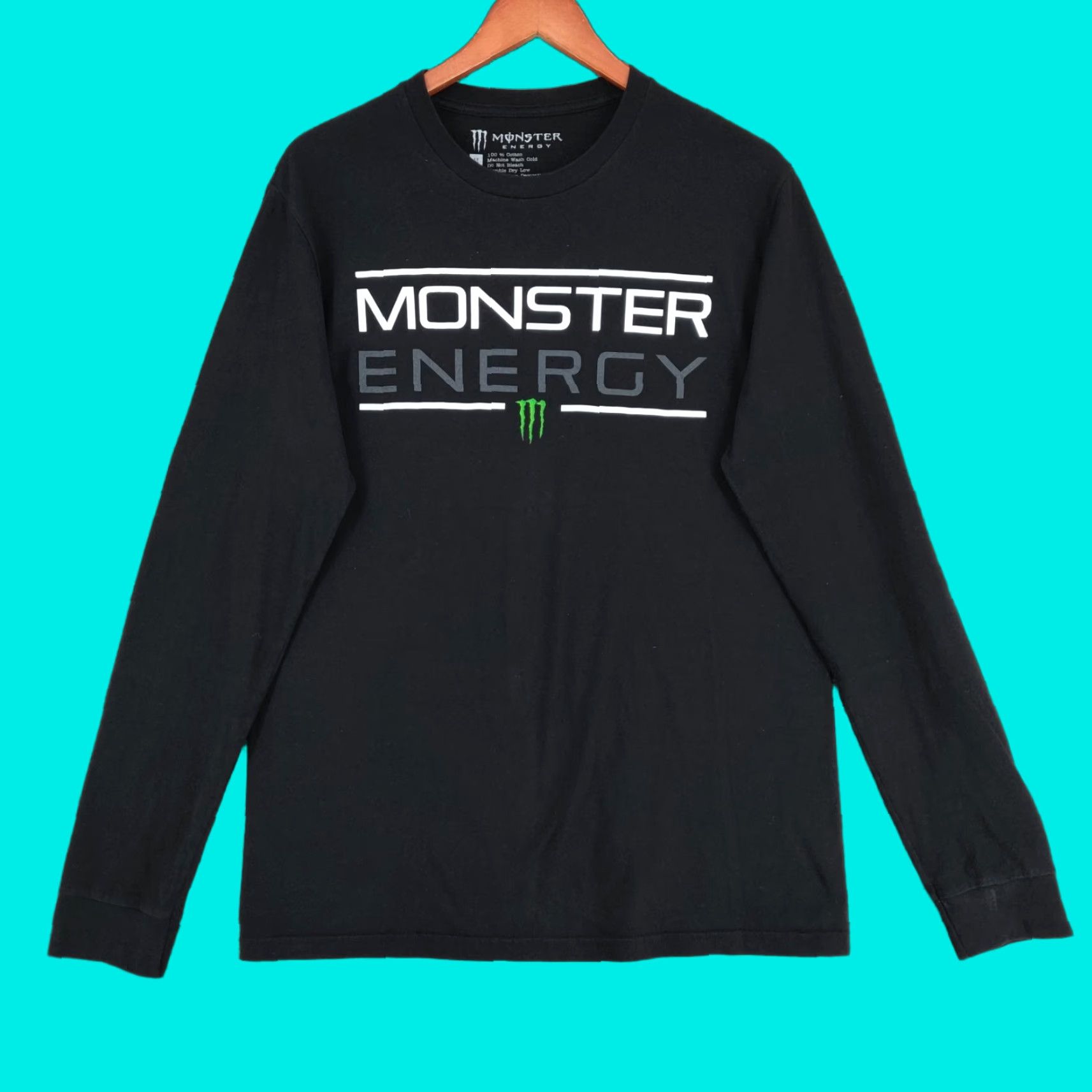 Logo 7 Monster Energy Shirt Mens Medium Black Long Sleeve Logo Y2K Motocross Size US M / EU 48-50 / 2 - 1 Thumbnail