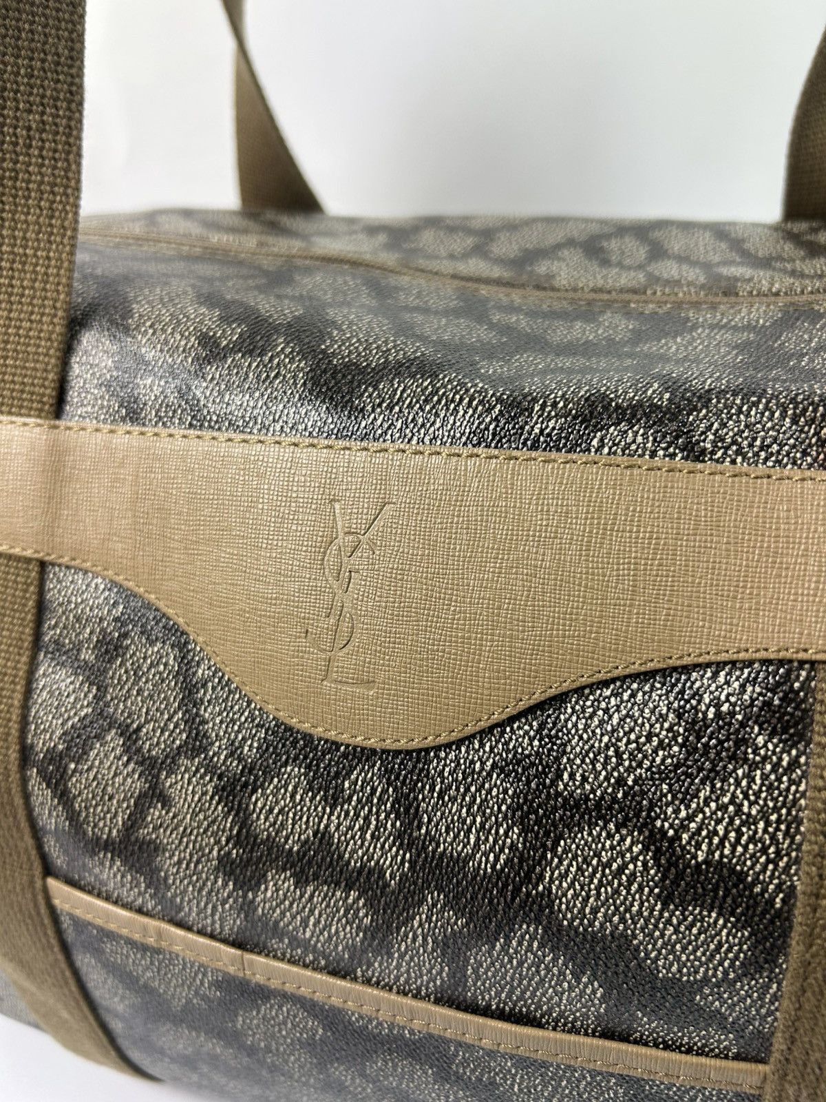 Yves Saint Laurent YSL Canvas Leather Duffle Bag Size ONE SIZE - 2 Thumbnail
