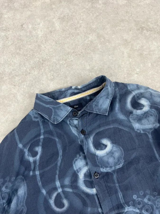 Armani 2000s Armani Black Obscure Monster Asian Shirt Size US M / EU 48-50 / 2 - 4 Thumbnail