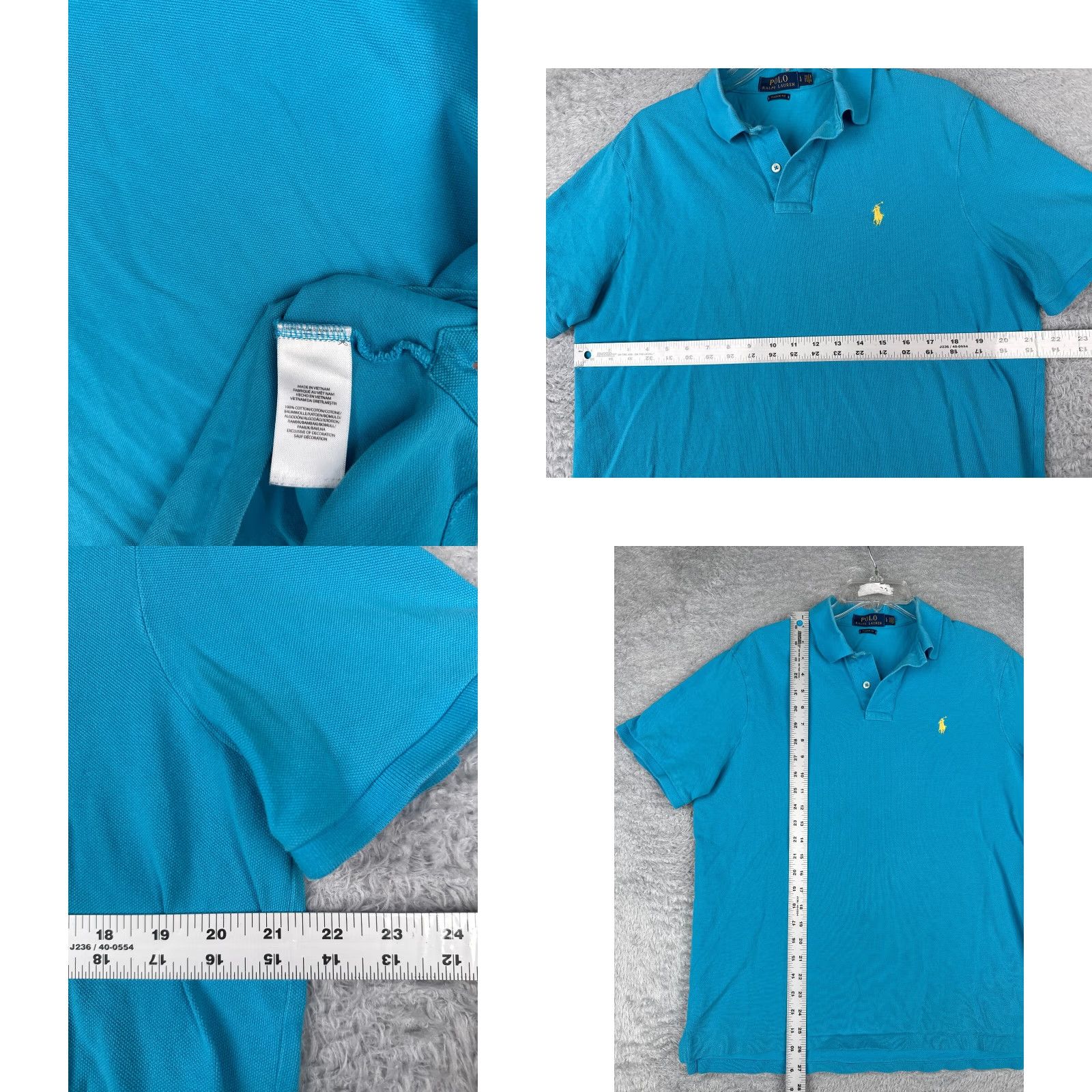 Ralph Lauren Polo Ralph Lauren Polo Shirt Mens Large Blue 100% Cotton Jersey Classic Fit Slim Short Sleeve Shirt Polo Size US L / EU 52-54 / 3 - 8 Thumbnail