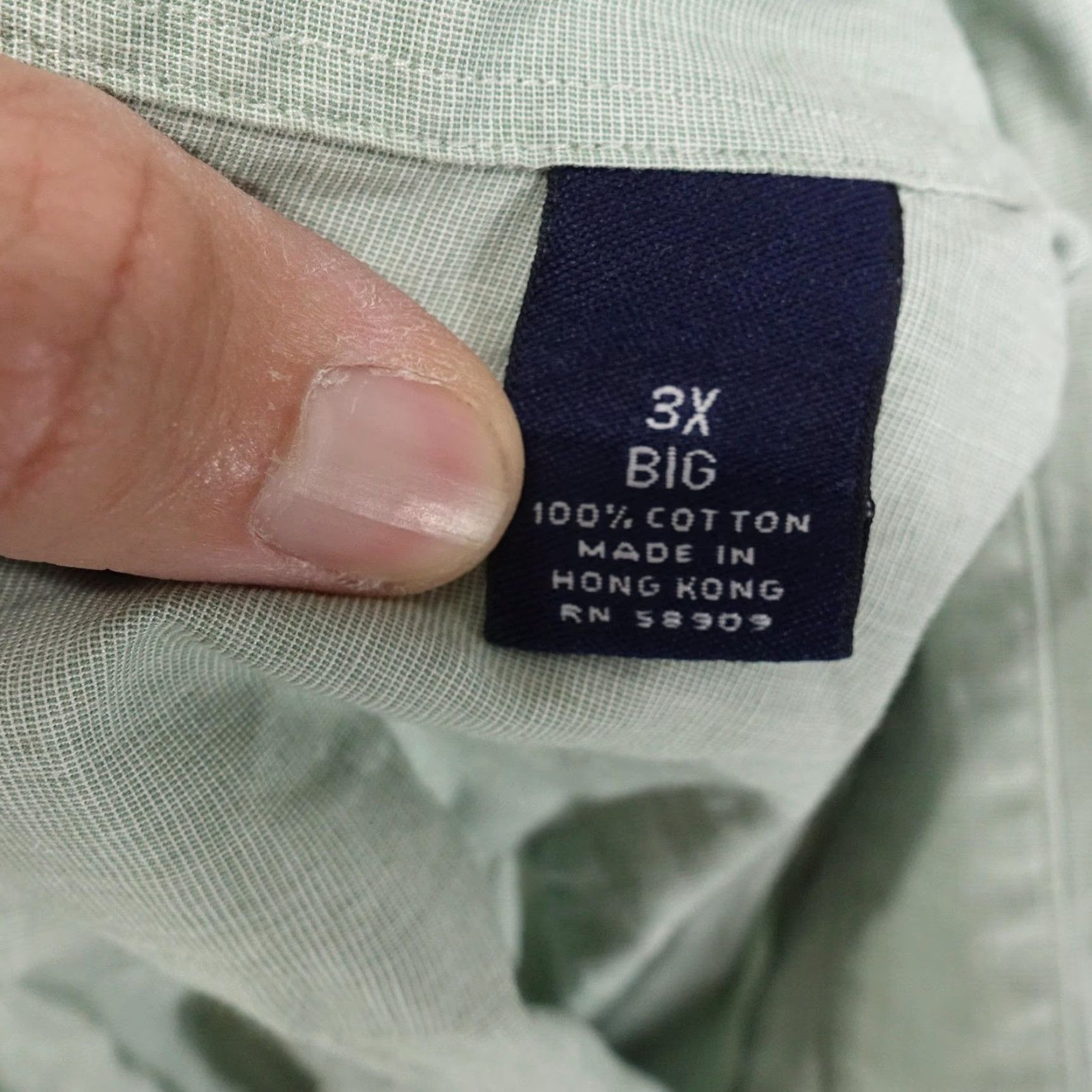 Roundtree & Yorke Roundtree & Yorke Shirt Mens 3XL BIG Short Sleeve Button Down Pocket Classic Green Size US XXL / EU 58 / 5 - 7 Thumbnail