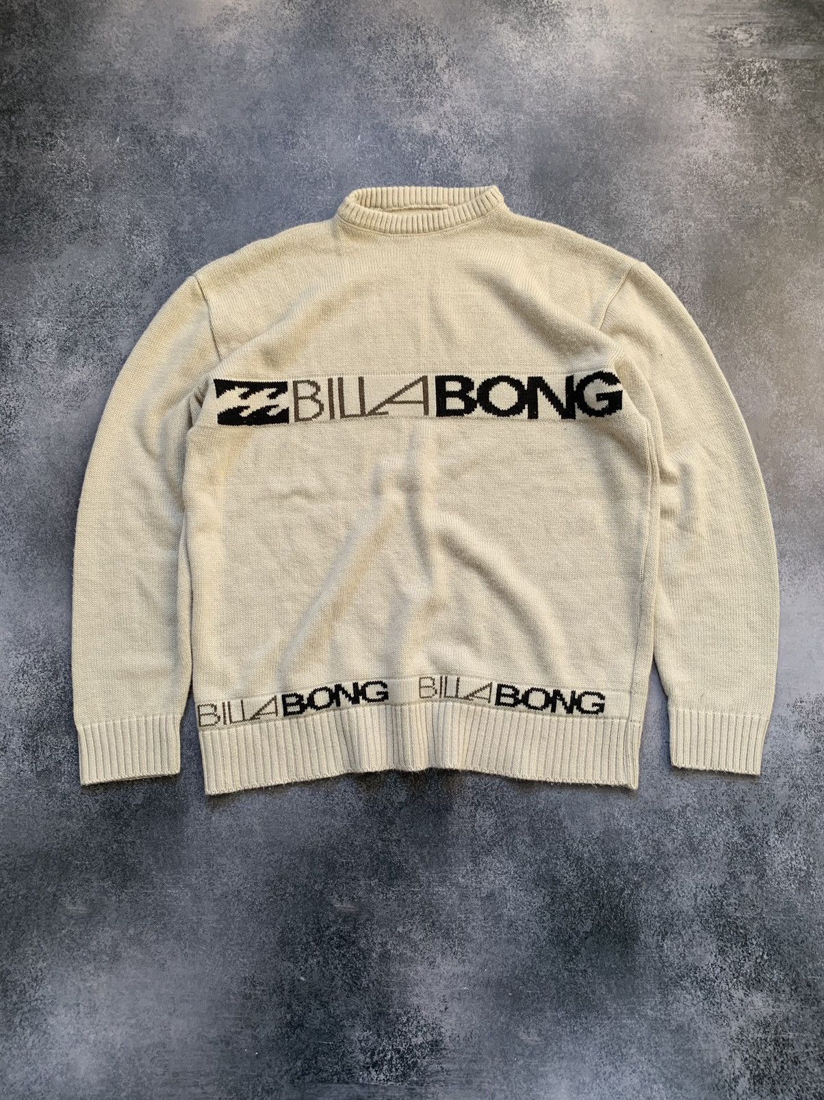 Billabong vintage big logo knit sweater