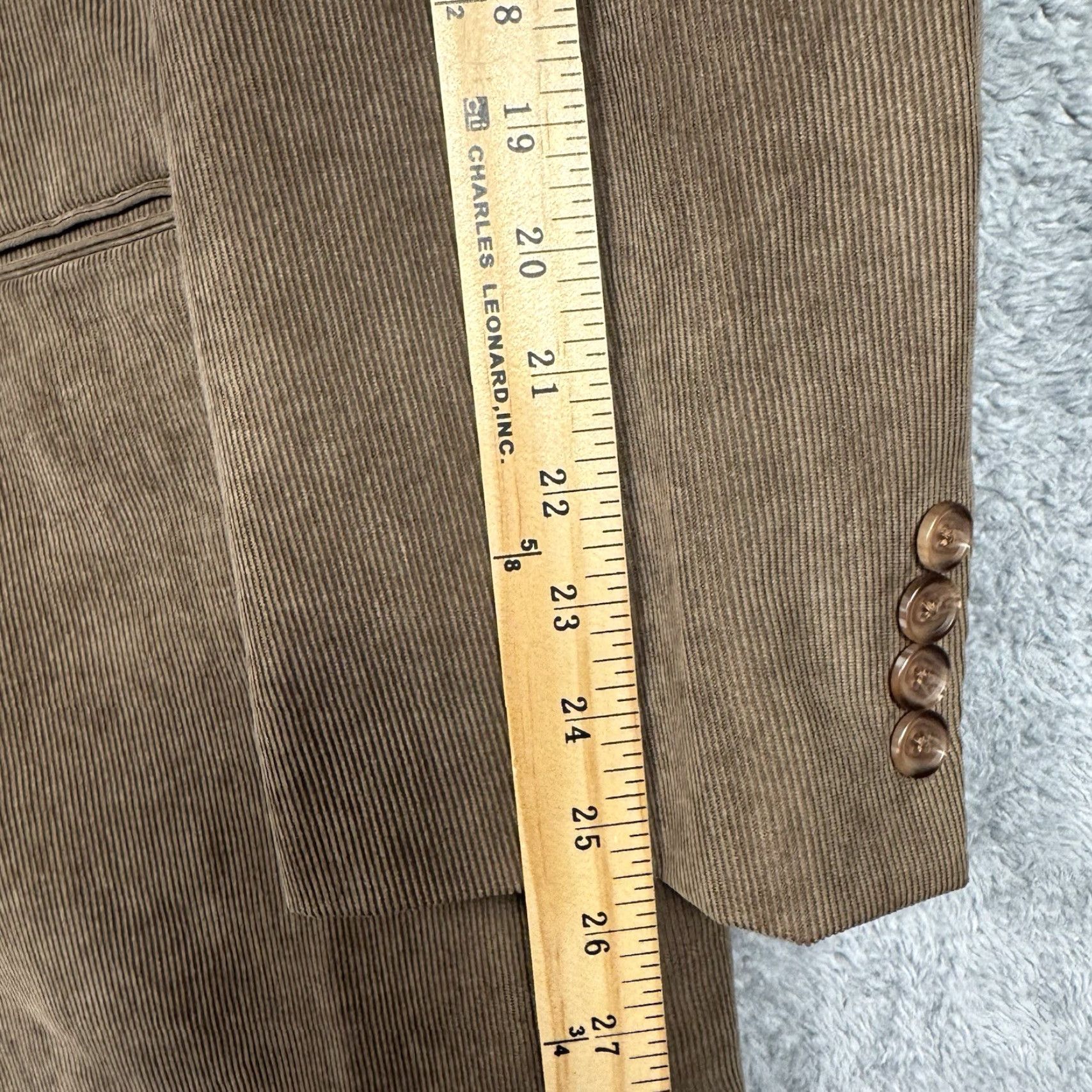 Vintage Ralph Lauren RRL Corduroy Blazer Men 48R Sportcoat Brown Notch Lapel Two-Button Single-Breasted Jacket Cardigan? Size 48R - 7 Thumbnail