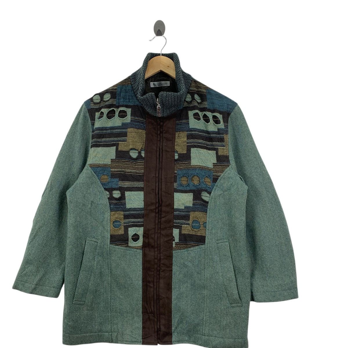 Vintage Vintage ROTARY GROUP Patchwork Boro Herringbone Jacket Heavy Size M / US 6-8 / IT 42-44 - 5 Thumbnail