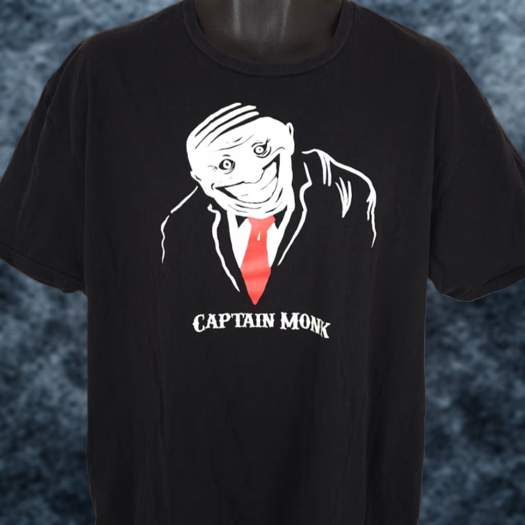 Gildan Gildan Captain Monk T Shirt Mens XL Black Dark Alternative Rock Tee Size US XL / EU 56 / 4 - 1 Thumbnail
