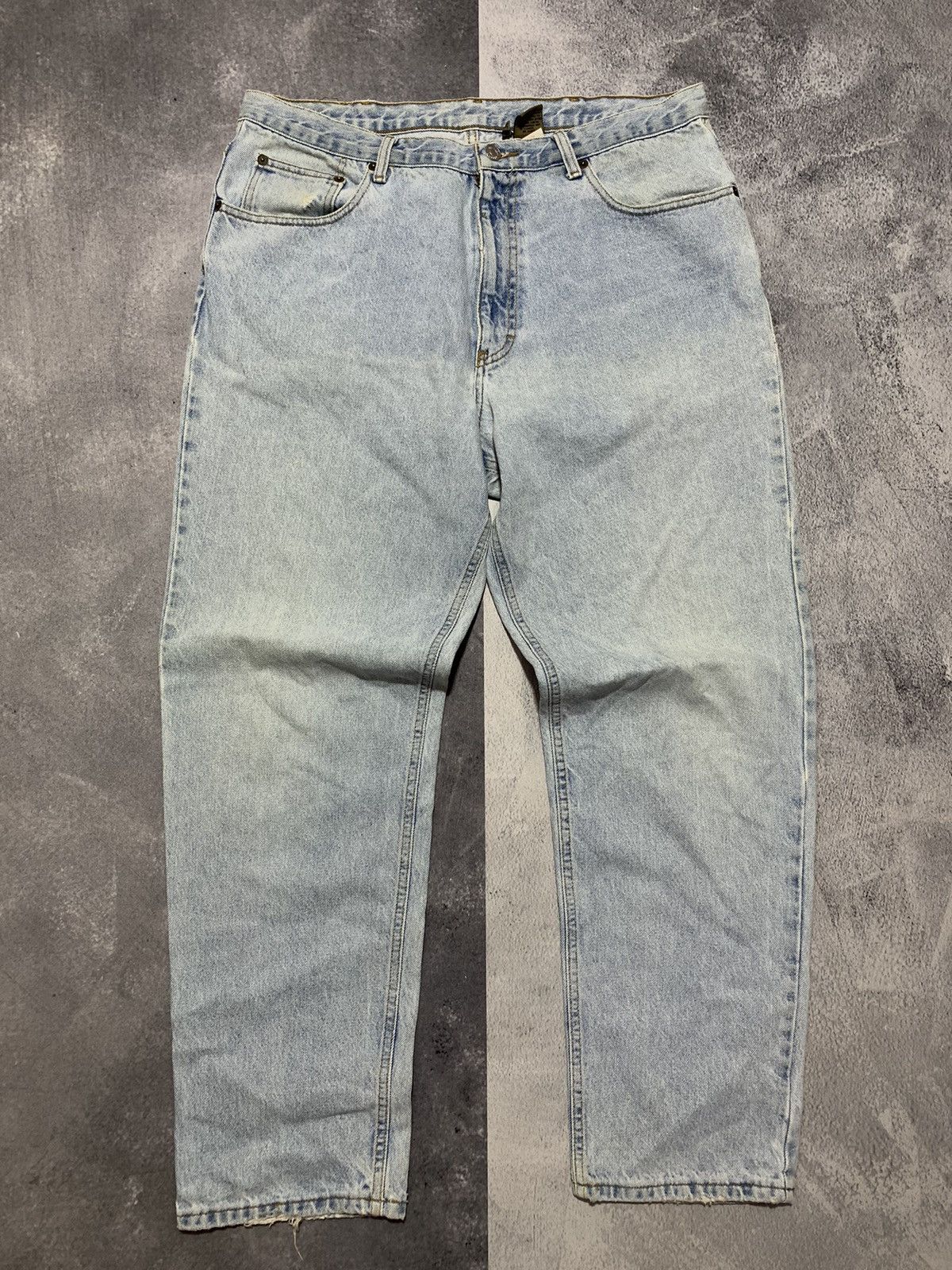 Calvin Klein × Vintage Vintage 90s Made in USA Calvin Klein wide blue jeans size 38 Size US 38 / EU 54 - 6 Thumbnail