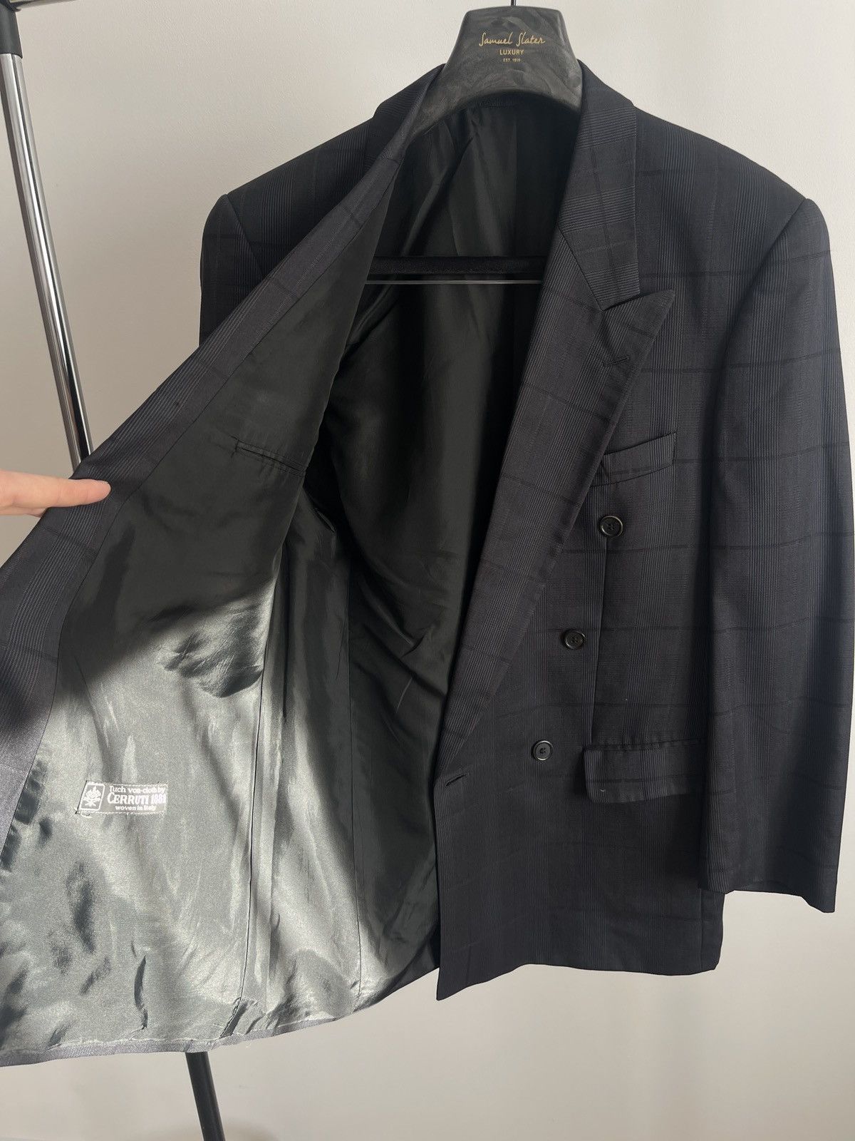 Cerruti 1881 Vintage double-breasted blazer jacket cerruti 1881 black Size 40R - 5 Thumbnail