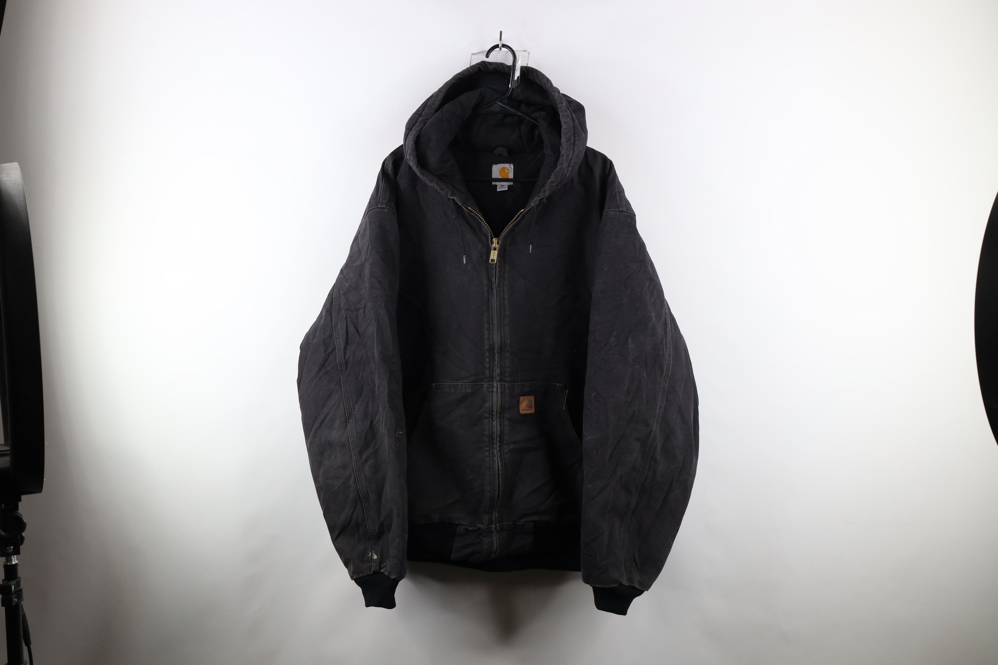 Carhartt Vintage Carhartt Quilted Canvas Hooded Full Zip Jacket Black Size US XXL / EU 58 / 5 - 1 Thumbnail