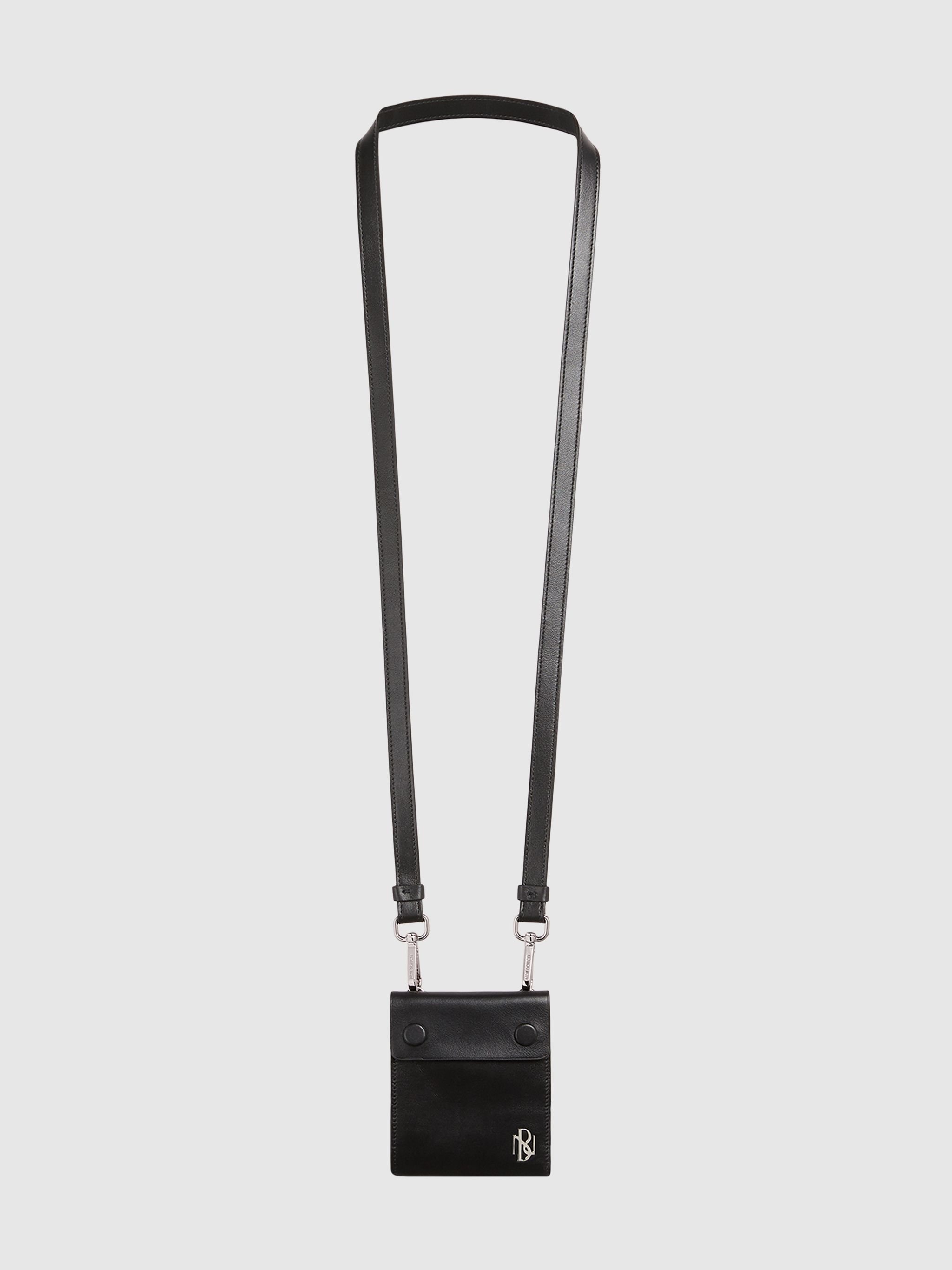 Neil Barrett **NEIL BARRETT Metal Monogram Leather Strap Bag Size ONE SIZE - 8 Thumbnail