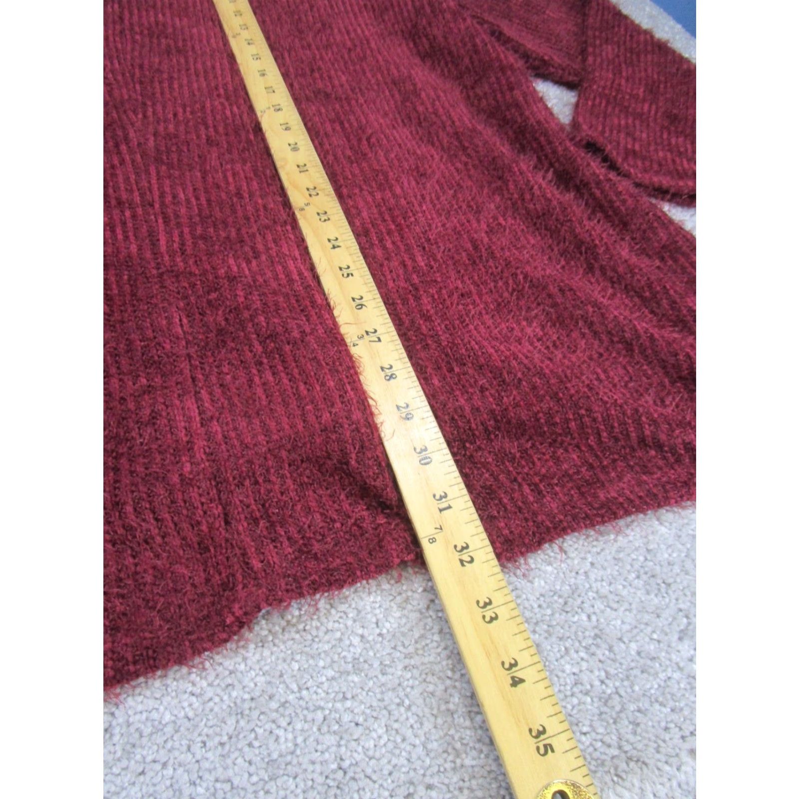 Vintage Lane Bryant Sweater Womens 26 Knit Burgundy Red Crew Neck NEW Size 4XL / US 24-26 - 4 Thumbnail