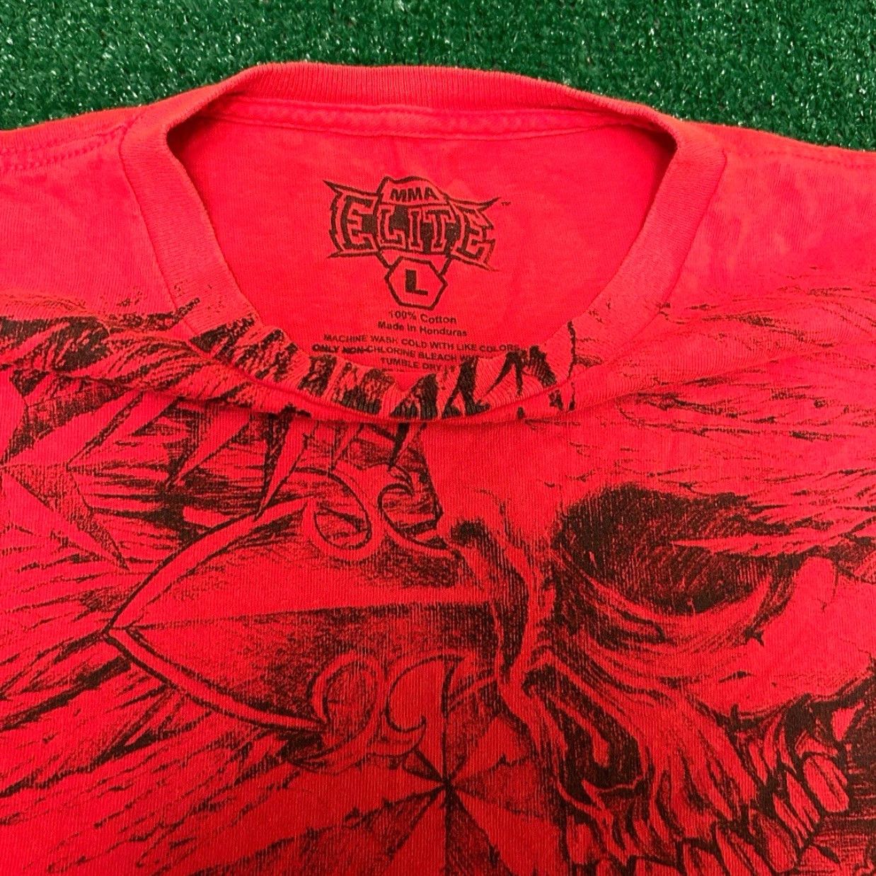 Vintage VINTAGE MMA Elite Skull Wings Grunge Punk VTG Shirt Mens Size L Red Size US L / EU 52-54 / 3 - 2 Thumbnail