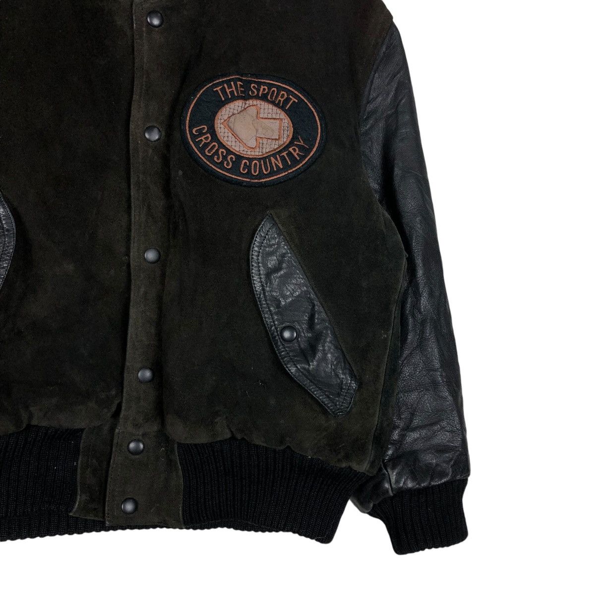 Japanese Brand 🔥VINTAGE BOMBER JACKET LEATHER CROSS COUNTRY ISSEY MIYAKE Size US M / EU 48-50 / 2 - 7 Thumbnail