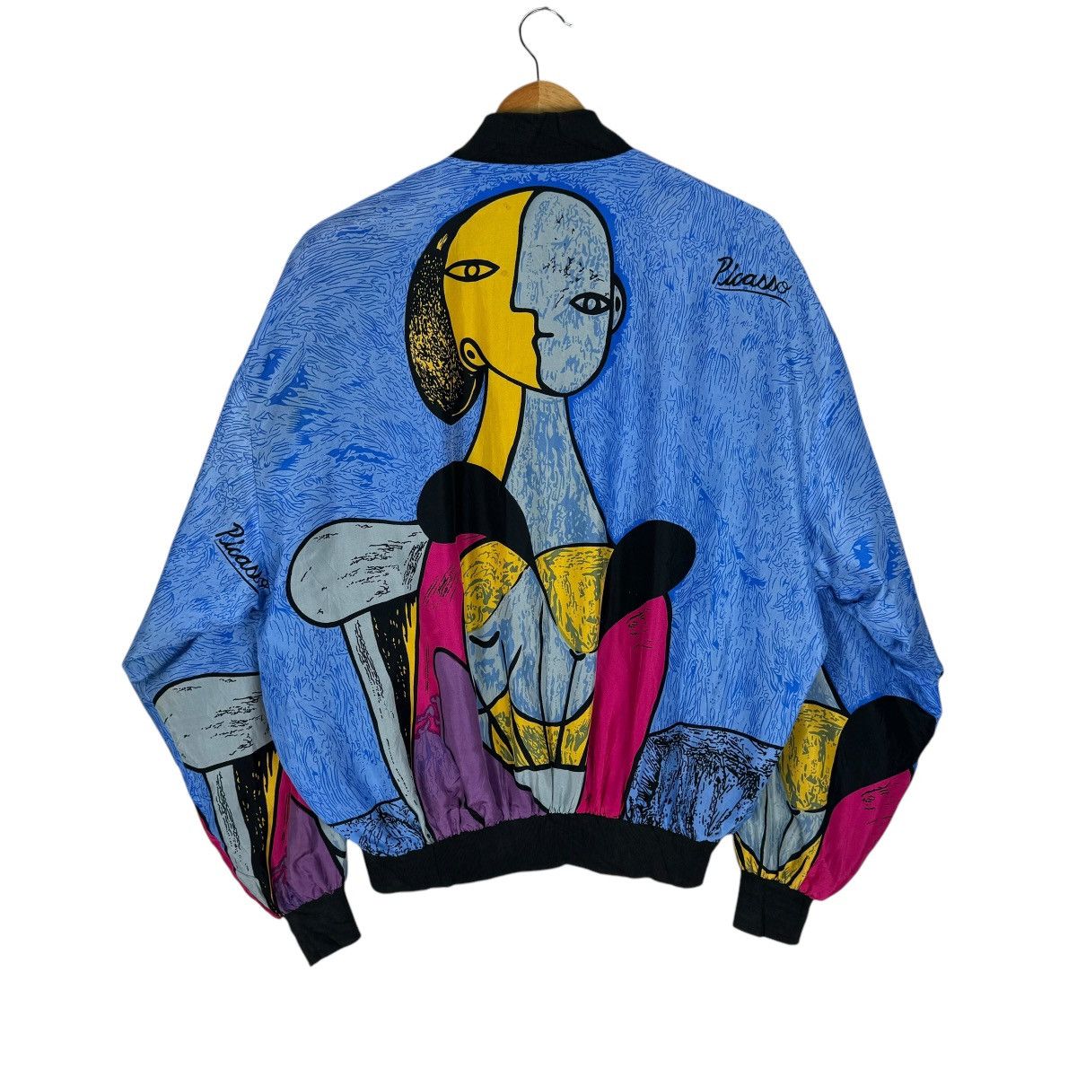 Art Comes First × Vintage ⚡️PICASSO SILK CUBISM POP ART BAROQUE ZIPPER JACKET Size US M / EU 48-50 / 2 - 10 Thumbnail