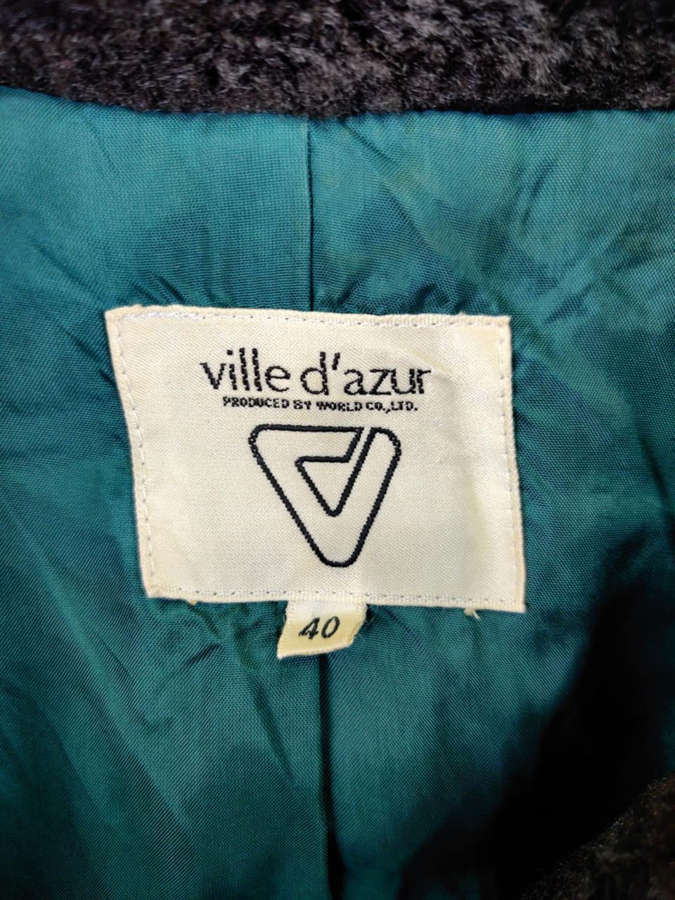 Japanese Brand Vintage Ville D Azur Wool Aztech Long Coat Nice Design Size US L / EU 52-54 / 3 - 8 Thumbnail