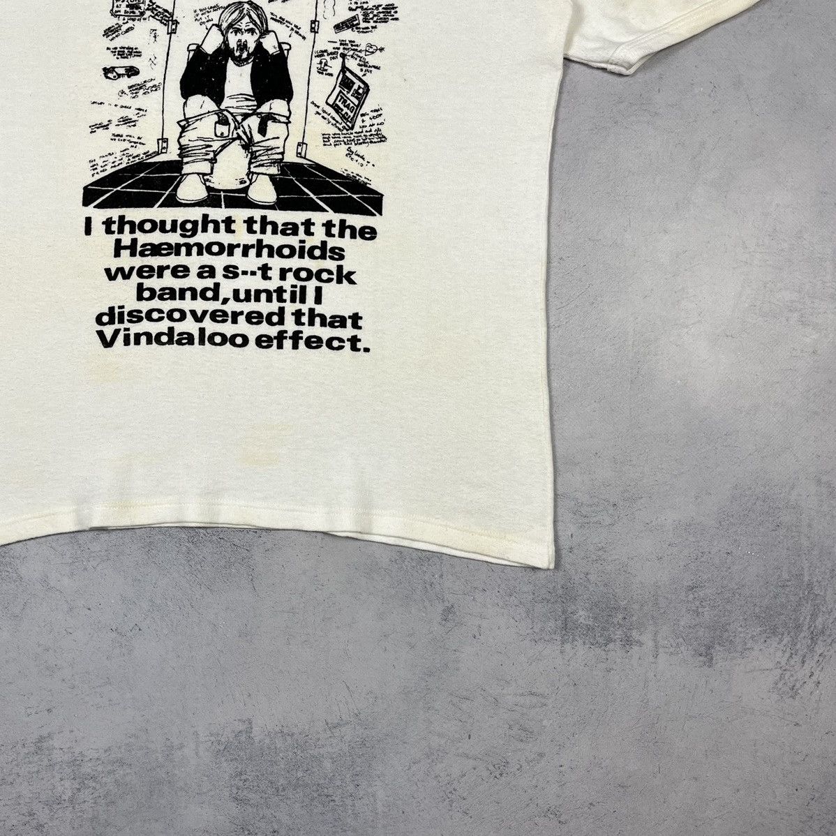 Vintage Vintage “Haemorrhoids Is A Rock Band” Humor T Shirt 1980’s Size US M / EU 48-50 / 2 - 4 Thumbnail