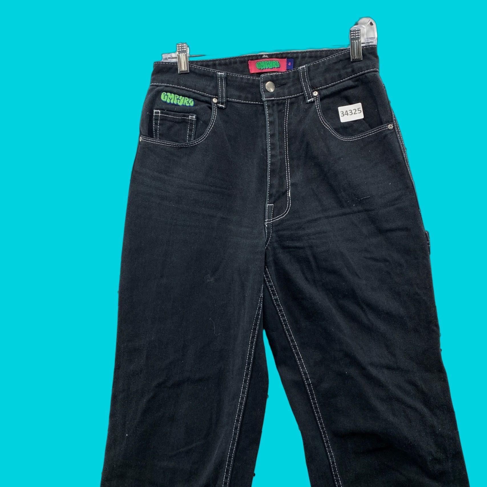 Empyre Black Denim Carpenter Pants Womens Size 4 Skater Tori 28x30