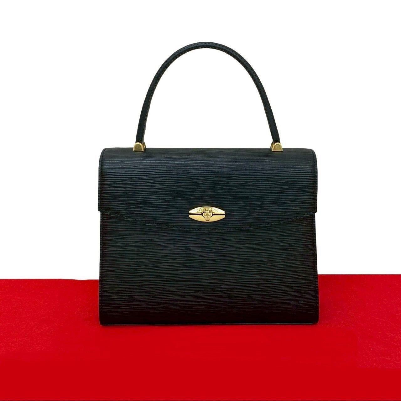 Louis Vuitton Handbag Black Leather