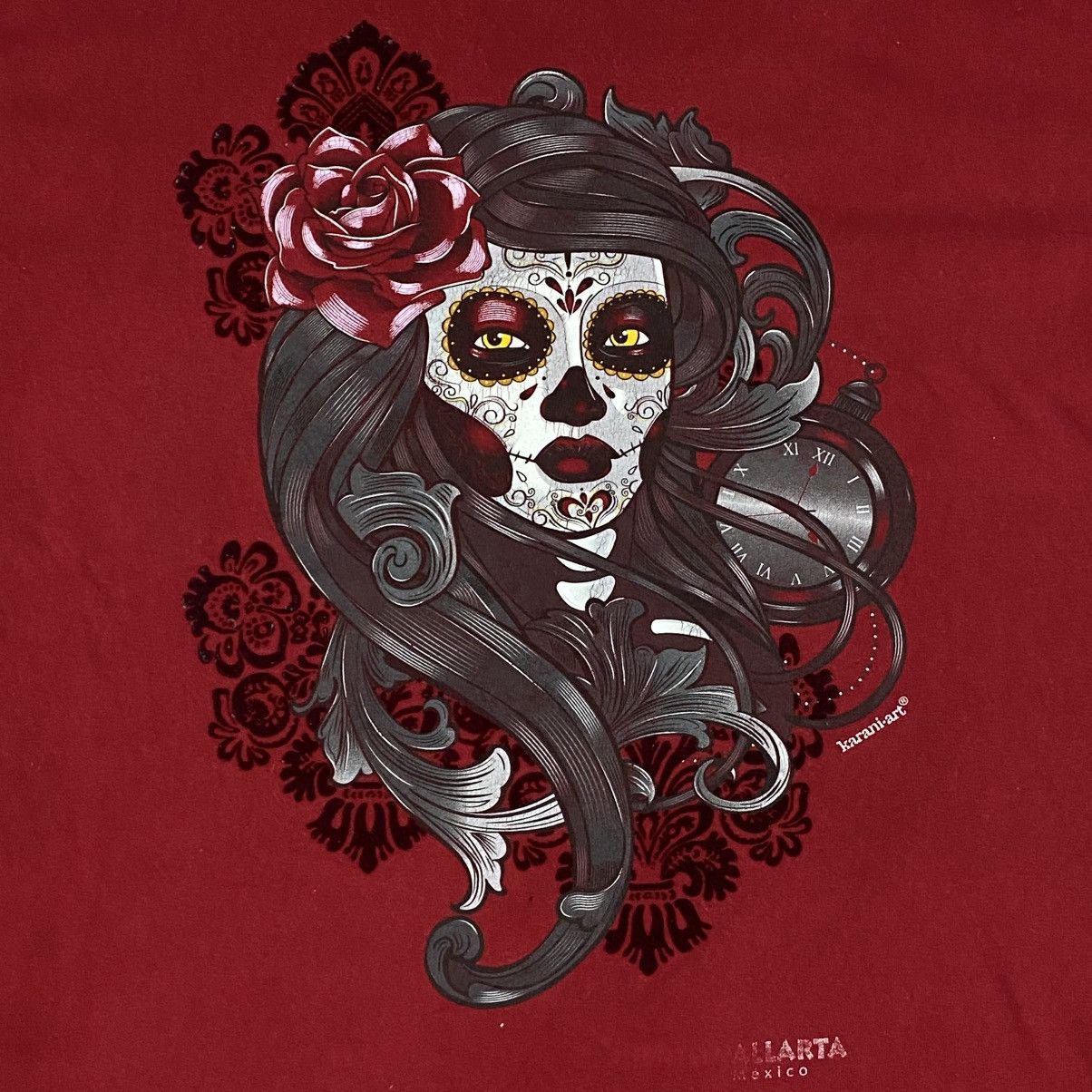 Mexican Threads × Mexicana × Vintage D’LUCCA band X karani art day of the dead catrina chicana Size US XL / EU 56 / 4 - 2 Thumbnail