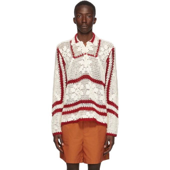 Bode Bode Mockneck Crochet Pullover Kapital Our Legacy Sacai Size US L / EU 52-54 / 3 - 8 Thumbnail