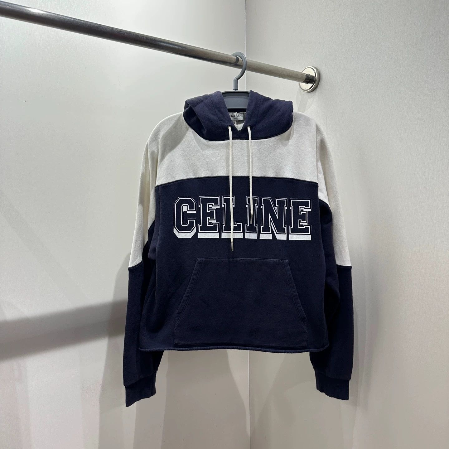 Celine Celine feb283 color block logo hoodie S Size S / US 4 / IT 40 - 1 Thumbnail