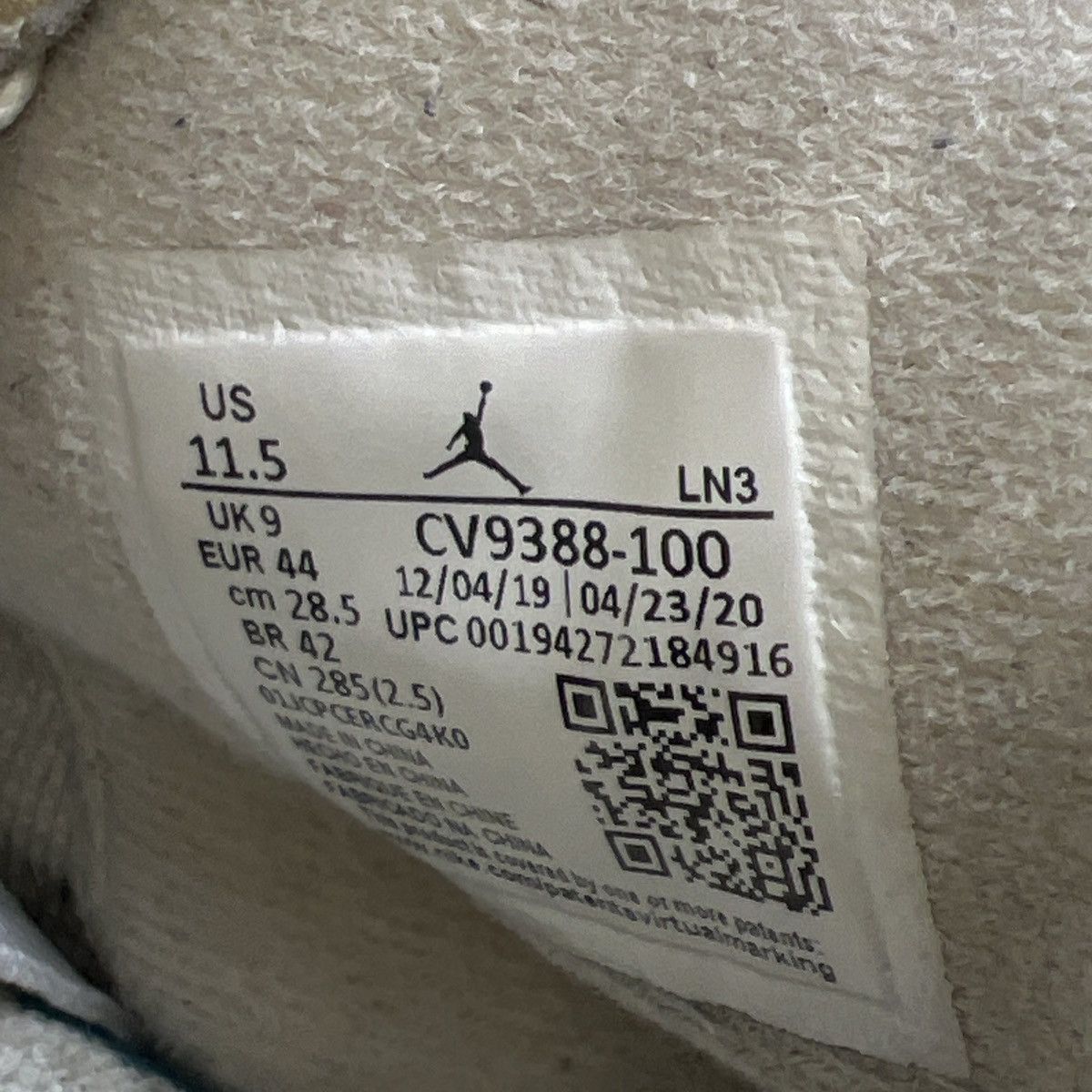 Jordan Brand Off white x Wmns air Jordan 4 sail Size US 11.5 / EU 44-45 - 8 Thumbnail