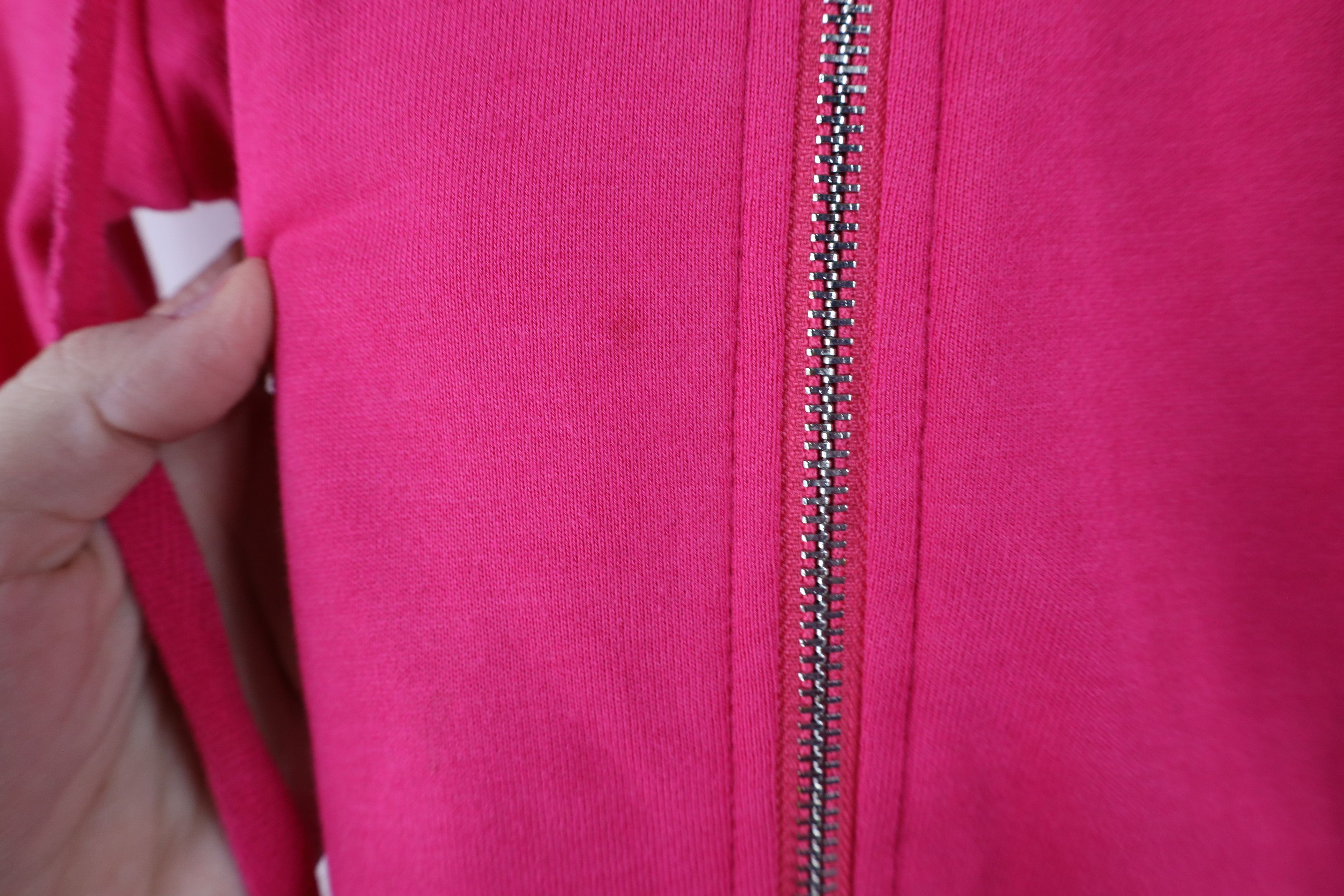 Tory Burch × Vintage Tory Burch Big Logo French Terry Full Zip Hoodie Pink Size M / US 6-8 / IT 42-44 - 5 Thumbnail